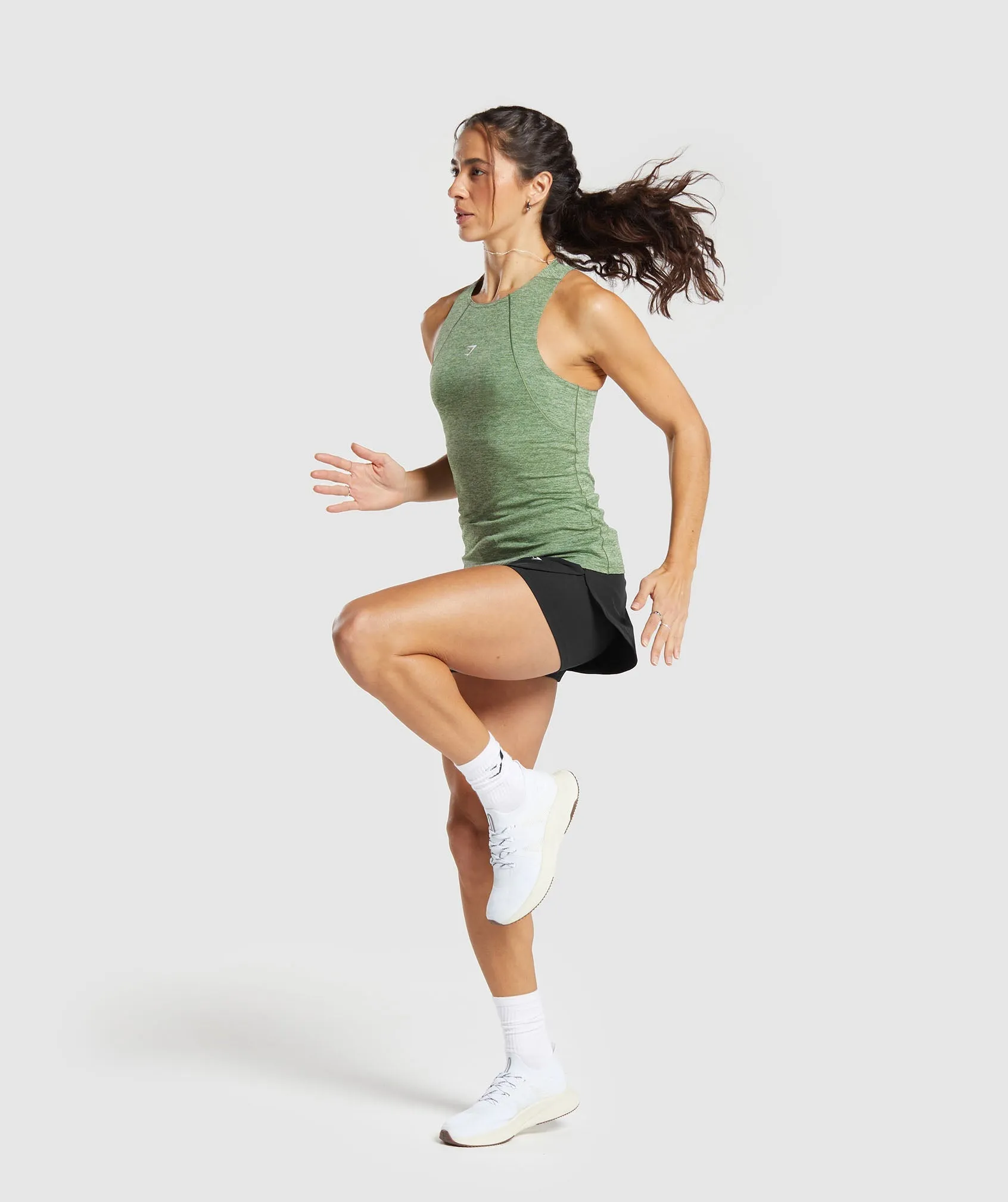 Gymshark Running Tank - Force Green/Faded Green Marl sold by Gymshark product image thumbnail 4