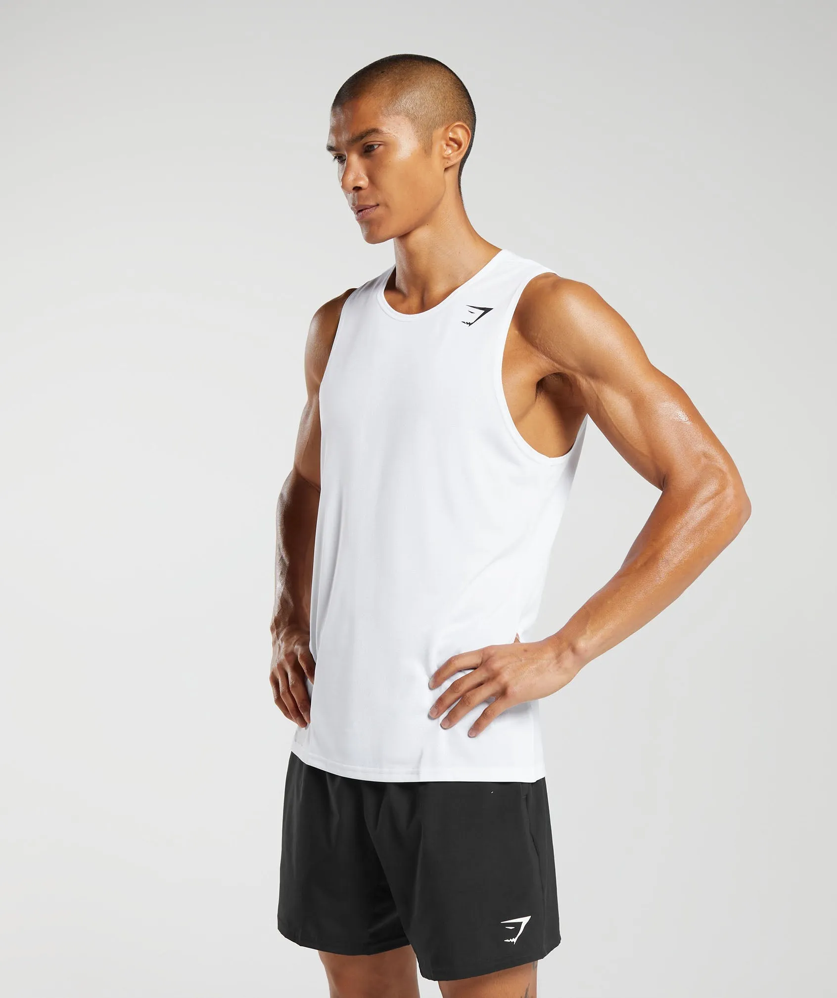 Gymshark Arrival Tank - White sold by Gymshark product image thumbnail 3