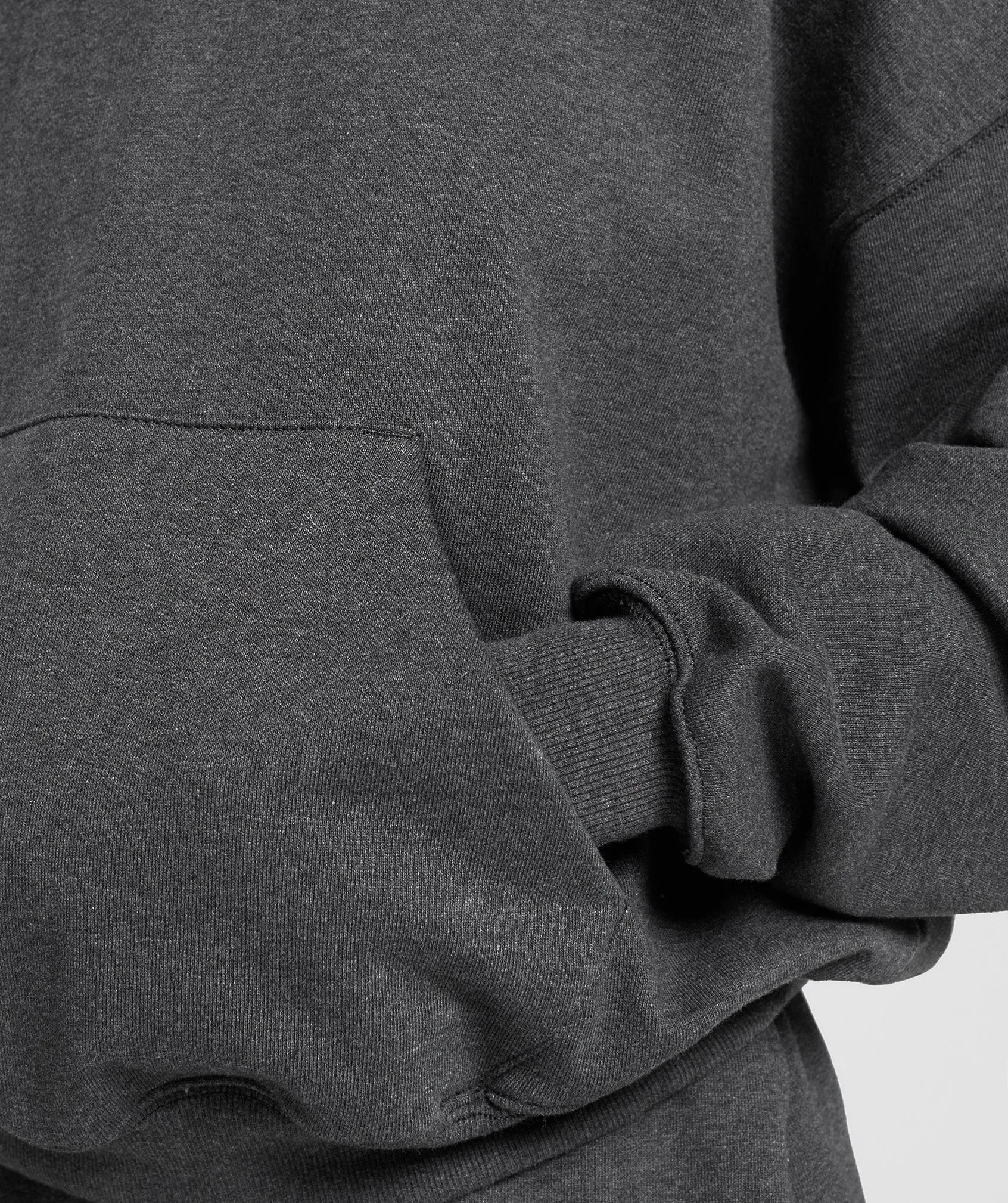 Gymshark Rest Day Sweats 1/2 Zip Pullover - Black Core Marl sold by Gymshark product image thumbnail 4