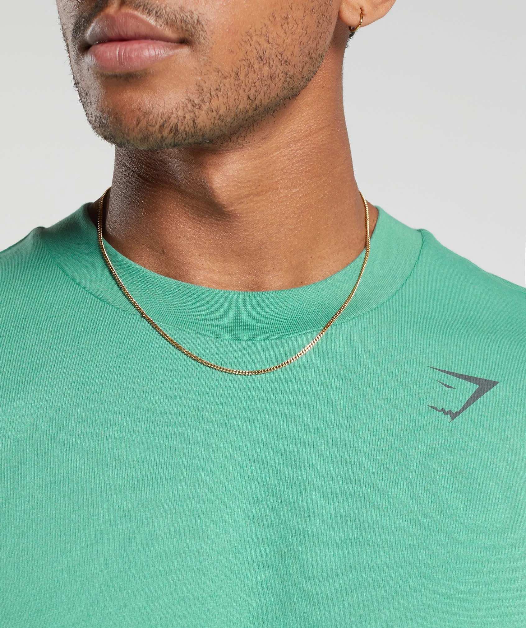 Gymshark Stacked Long Sleeve T-Shirt - Lagoon Green sold by Gymshark product image thumbnail 5