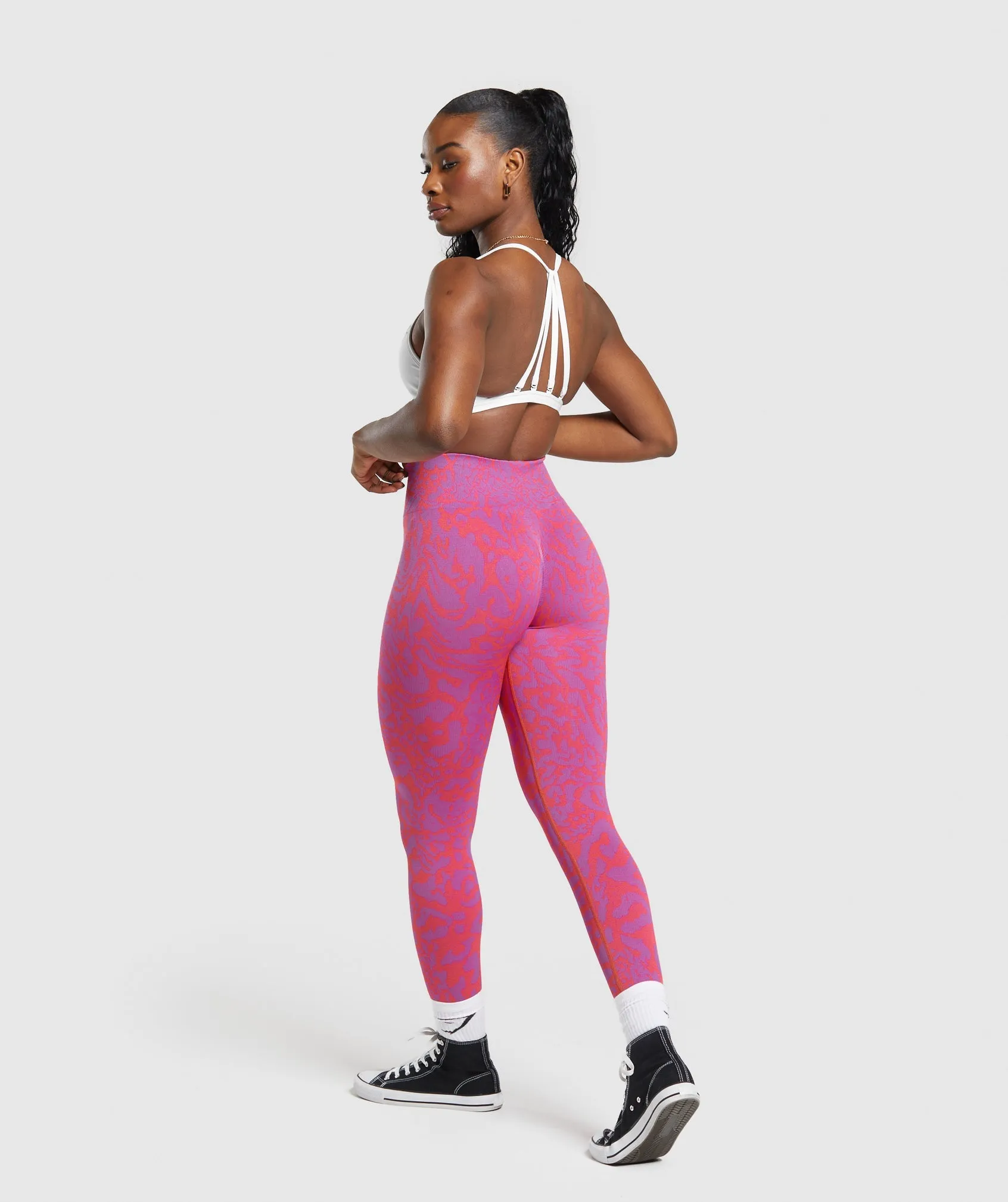 Gymshark Adapt Safari Seamless Leggings - Shelly Pink/Fly Coral sold by Gymshark product image thumbnail 4
