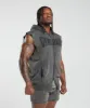 Gymshark Heritage Washed Sleeveless Zip Hoodie - Onyx Grey sold by Gymshark