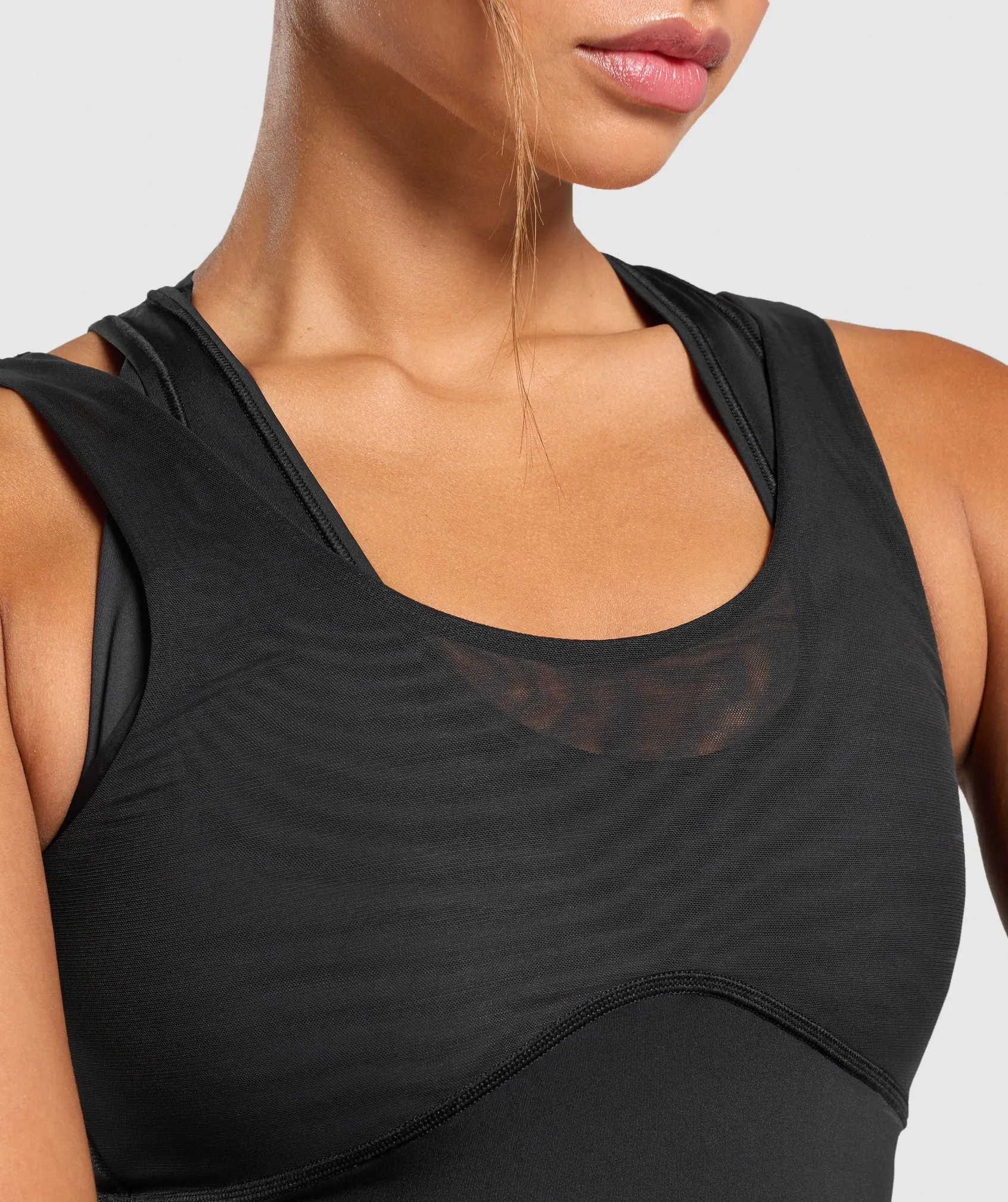 Gymshark Elevate Shelf Tank - Black sold by Gymshark product image thumbnail 5