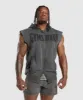 Gymshark Heritage Washed Sleeveless Zip Hoodie - Onyx Grey sold by Gymshark