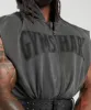 Gymshark Heritage Washed Sleeveless Zip Hoodie - Onyx Grey sold by Gymshark