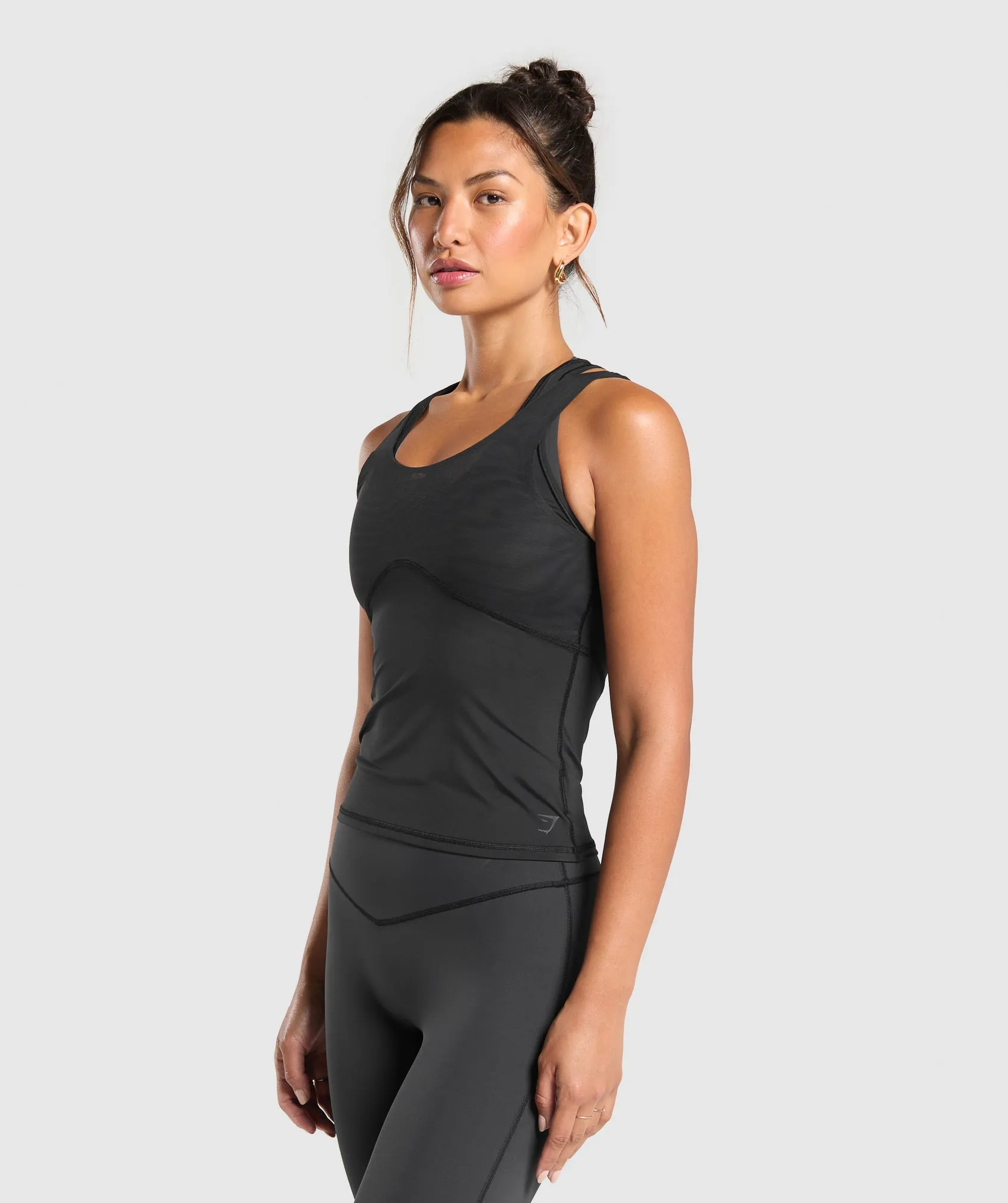 Gymshark Elevate Shelf Tank - Black sold by Gymshark product image thumbnail 3