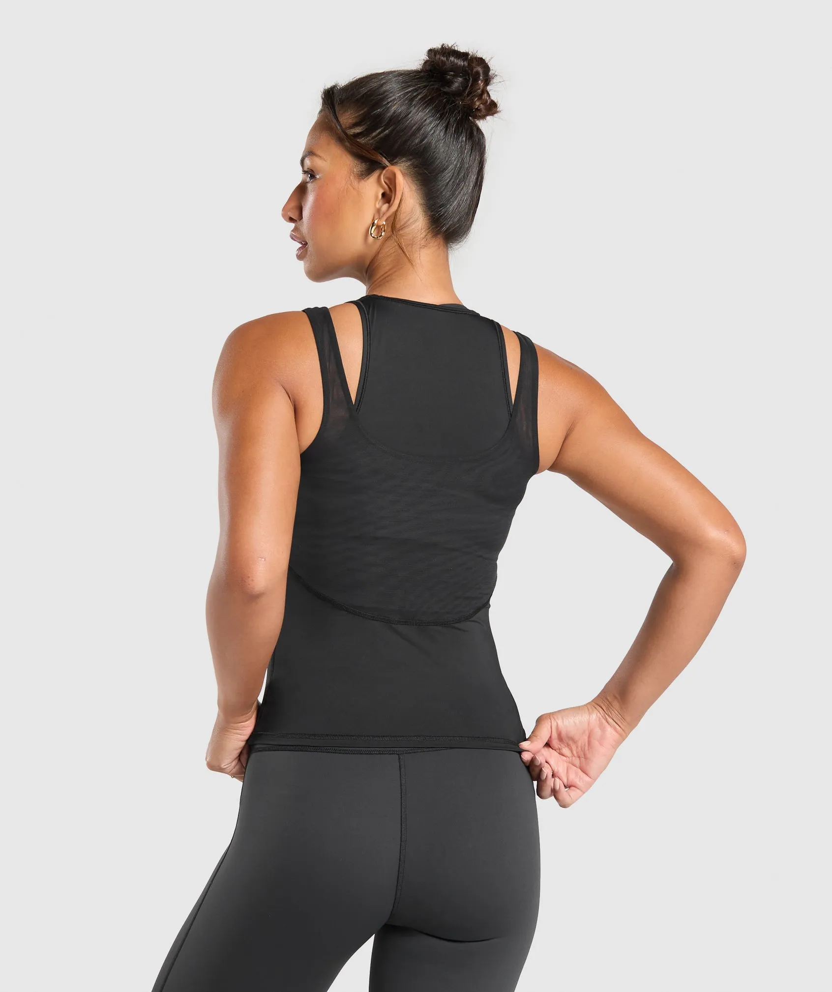 Gymshark Elevate Shelf Tank - Black sold by Gymshark product image thumbnail 2