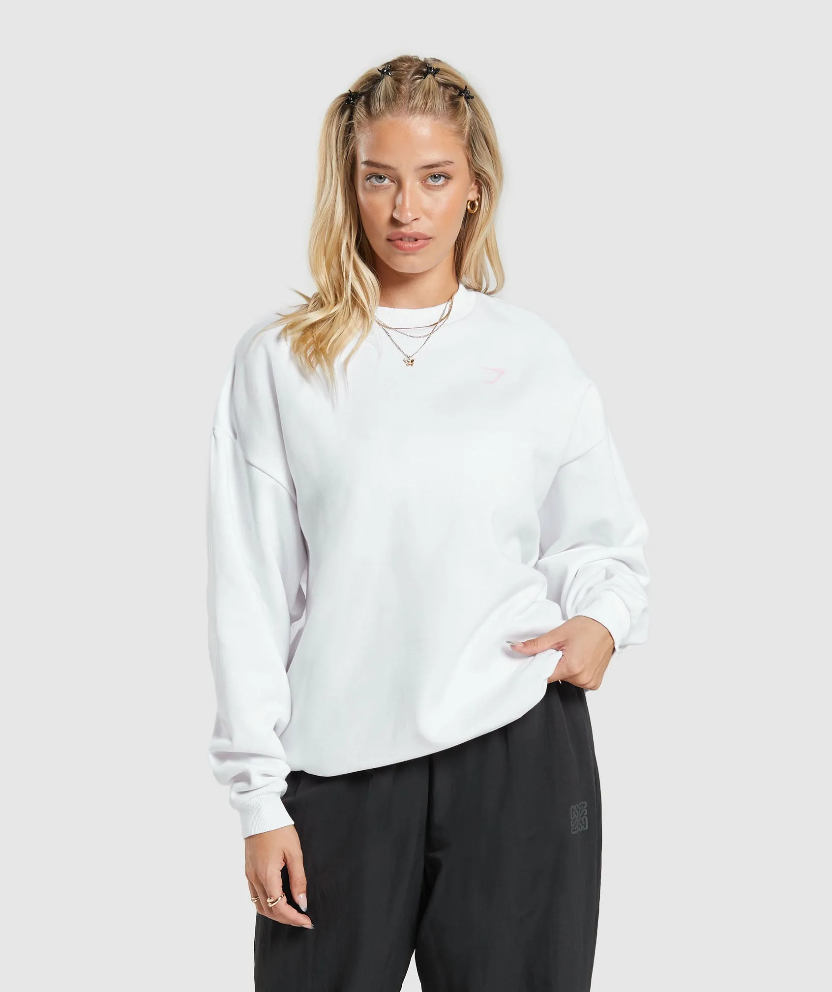 Gymshark Strength Department Graphic Oversized Sweatshirt - White sold by Gymshark product image thumbnail 2
