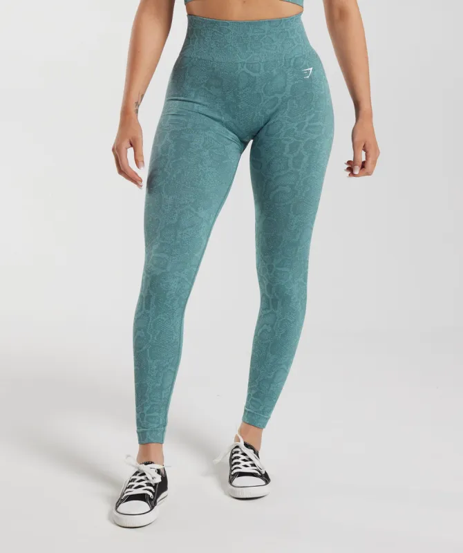 Gymshark Adapt Animal Seamless Leggings - Iceberg Blue/Thunder Blue sold by Gymshark