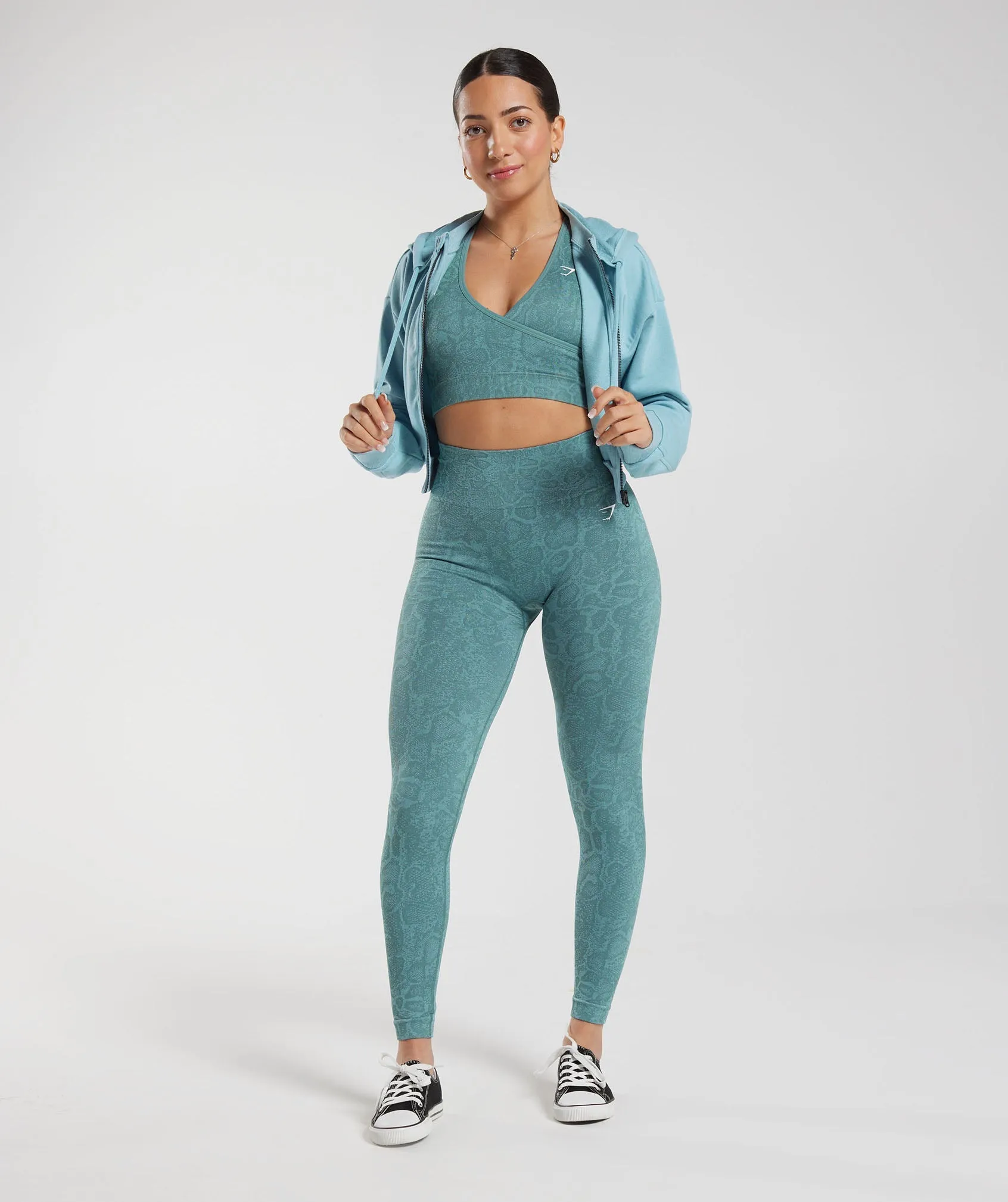 Gymshark Adapt Animal Seamless Leggings - Iceberg Blue/Thunder Blue sold by Gymshark product image thumbnail 4