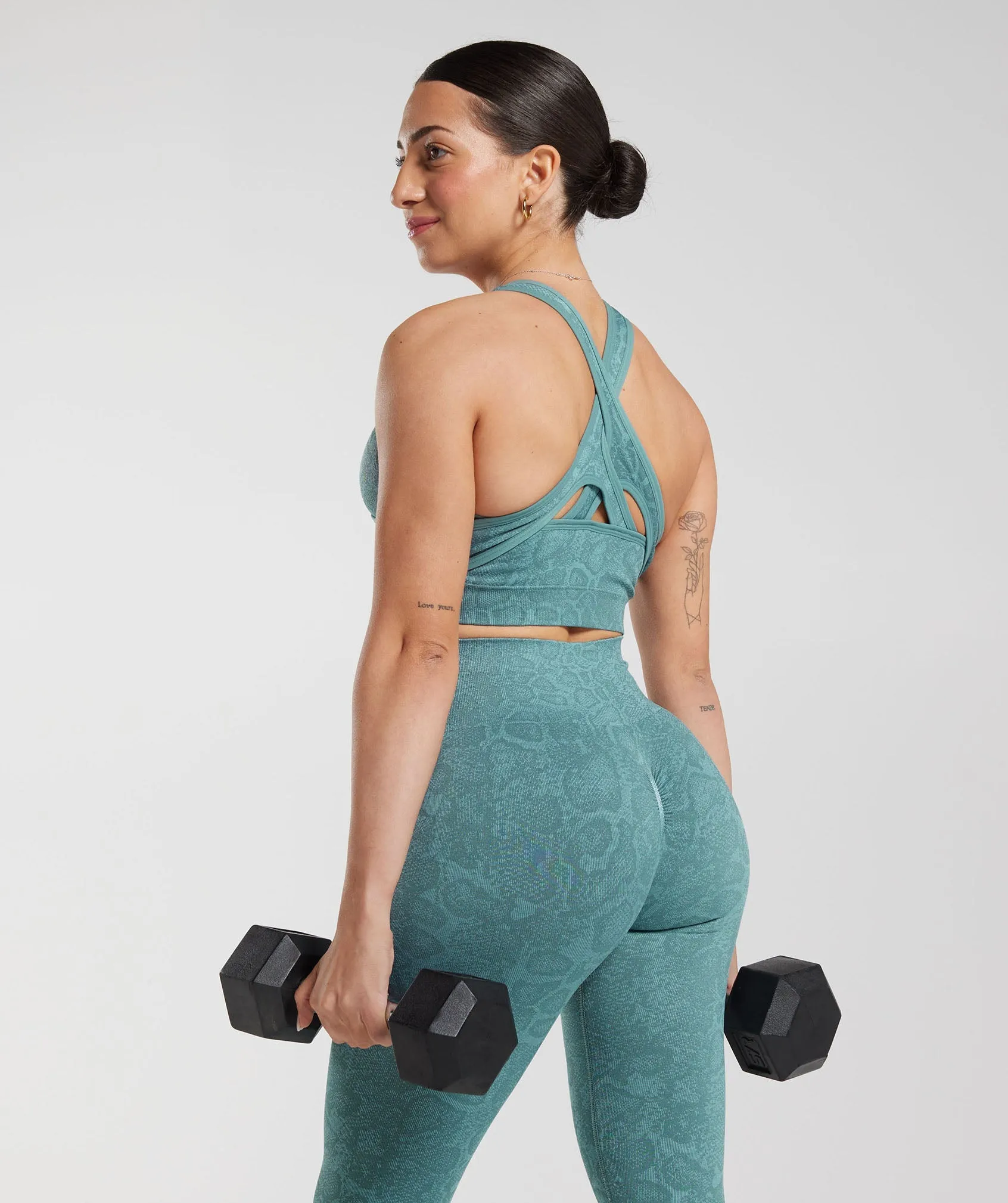 Gymshark Adapt Animal Seamless Leggings - Iceberg Blue/Thunder Blue sold by Gymshark product image thumbnail 3