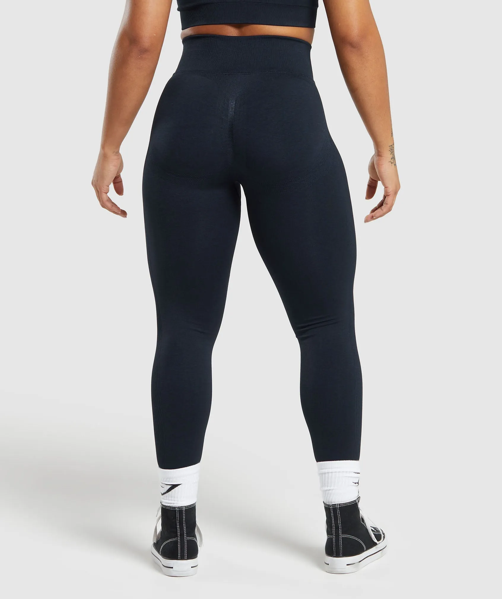 Gymshark Lift Seamless Leggings - Midnight Blue/Black Marl sold by Gymshark product image thumbnail 2