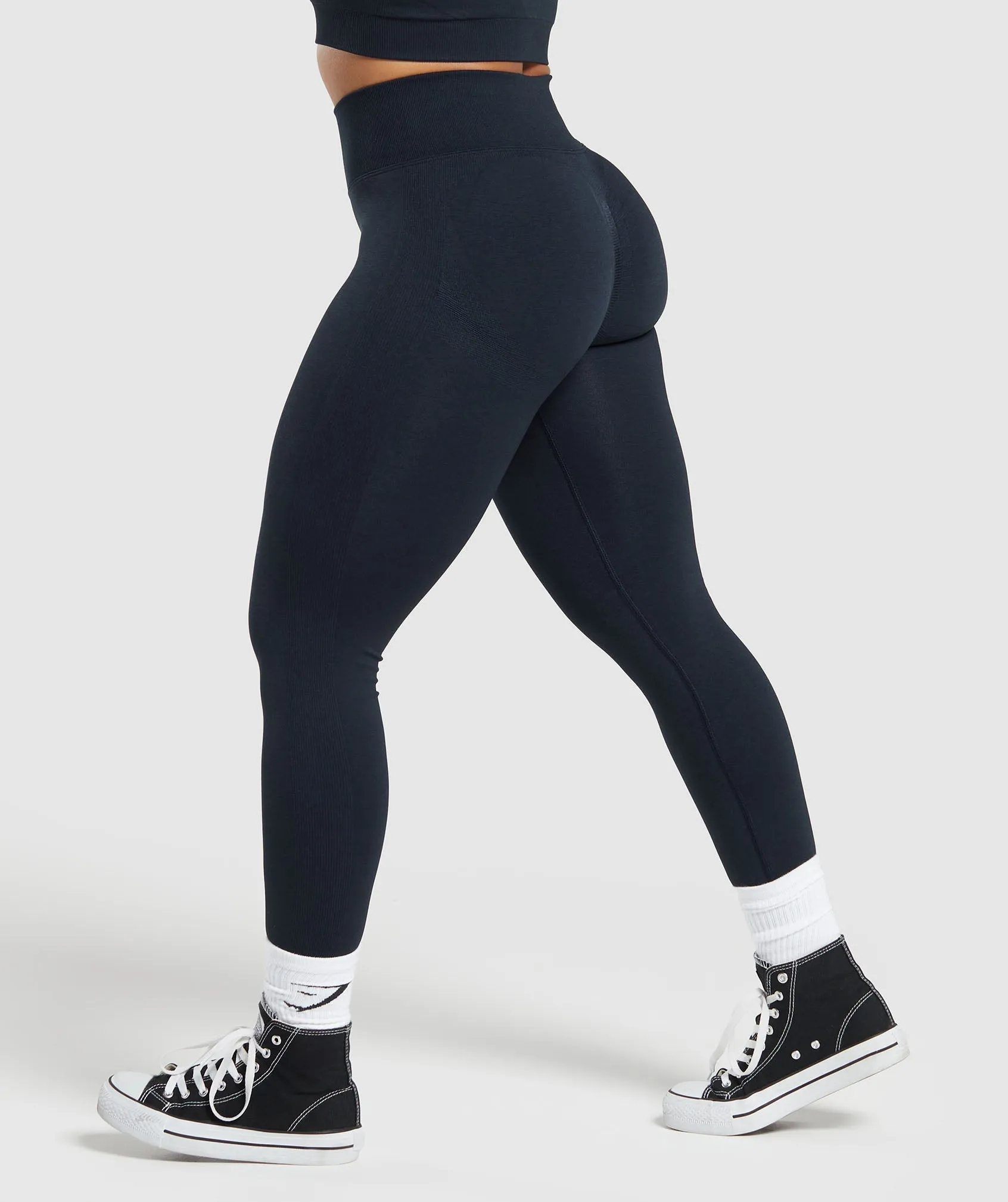 Gymshark Lift Seamless Leggings - Midnight Blue/Black Marl sold by Gymshark product image thumbnail 3