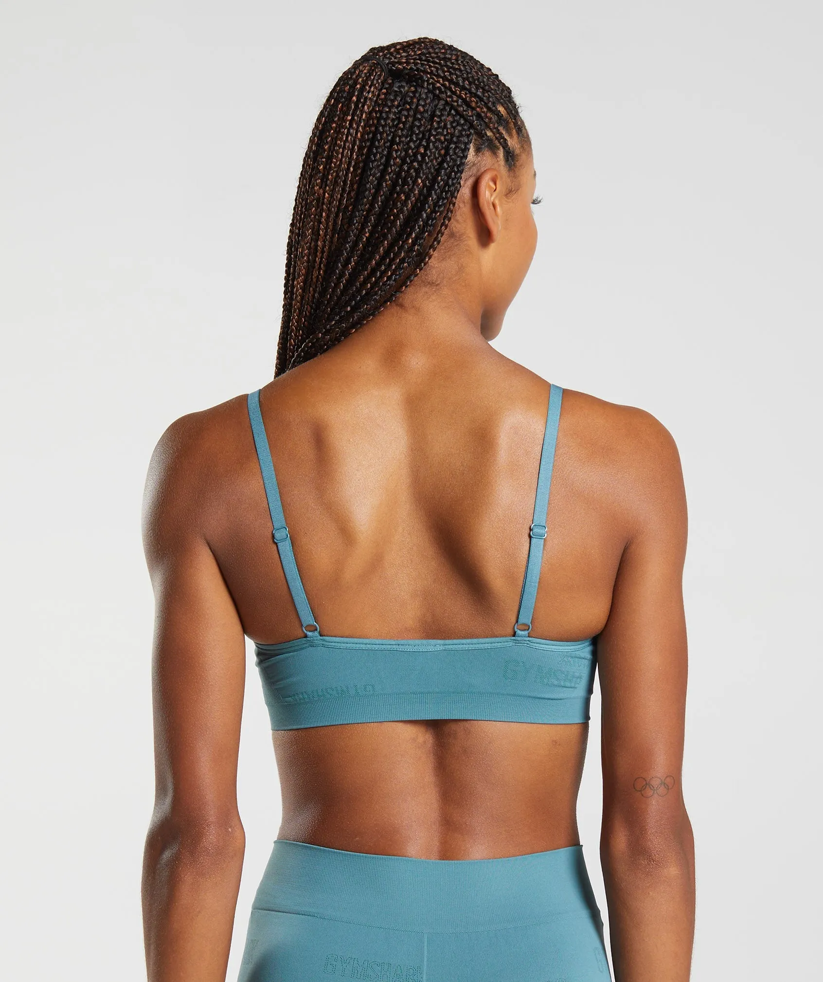 Gymshark Seamless Jacquard Bralette - Charred Blue sold by Gymshark product image thumbnail 2