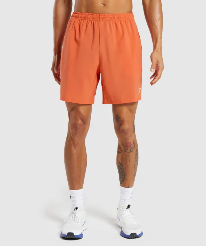 Gymshark Arrival 7" Shorts - Ignite Orange sold by Gymshark