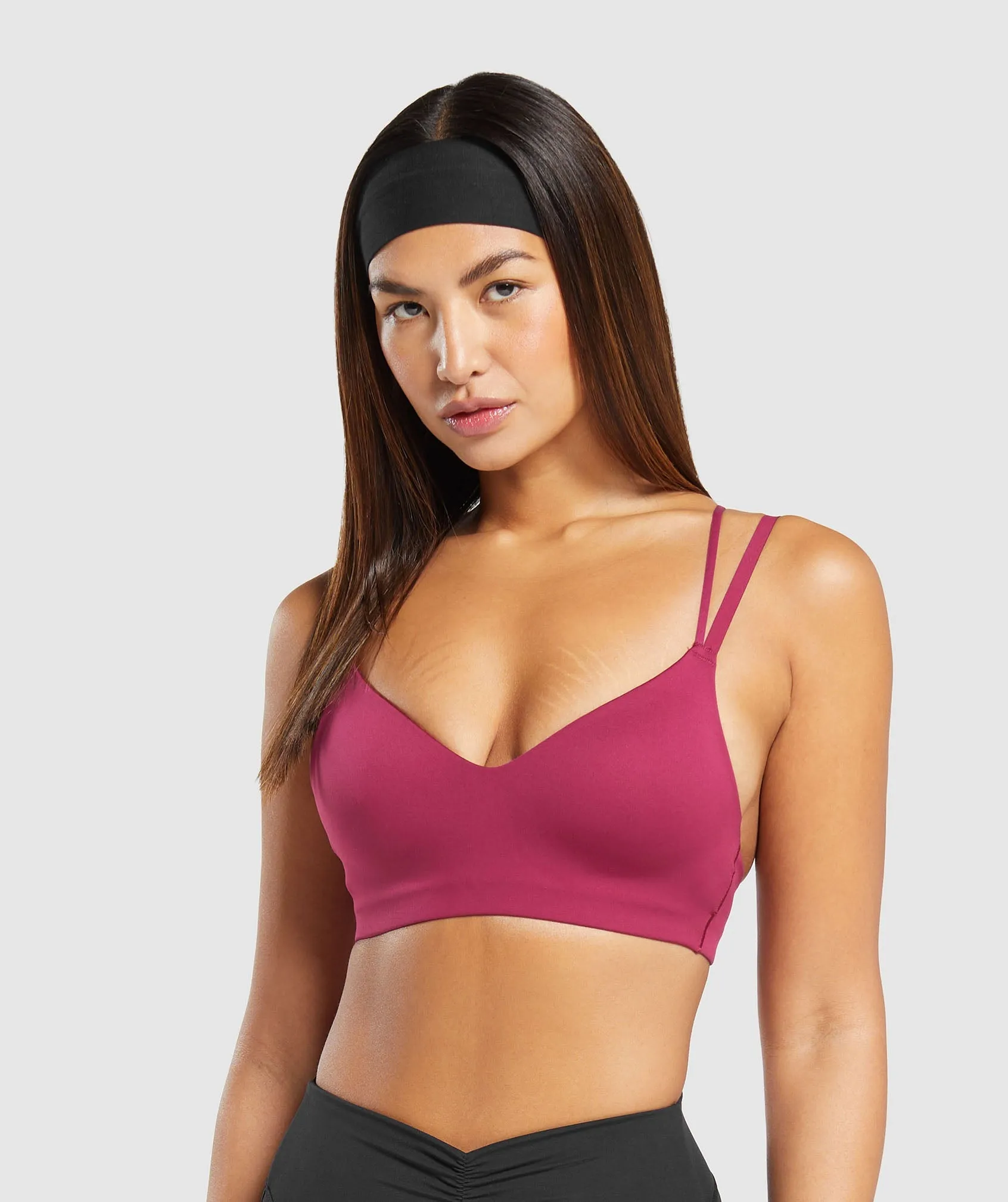 Gymshark Strappy Back Light Support Sports Bra - Raspberry Pink sold by Gymshark product image thumbnail 2