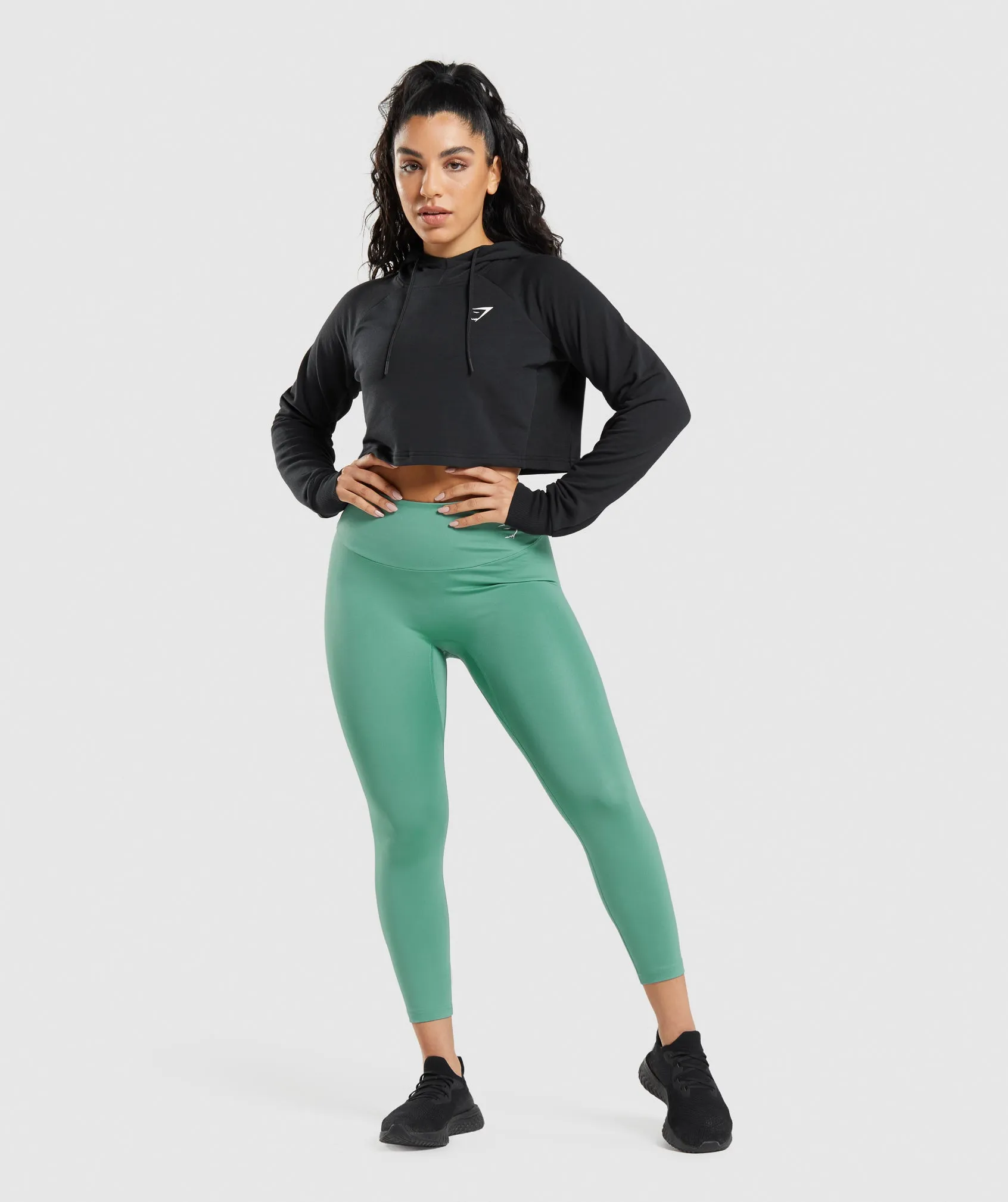 Gymshark Training Cropped Hoodie - Black sold by Gymshark product image thumbnail 4