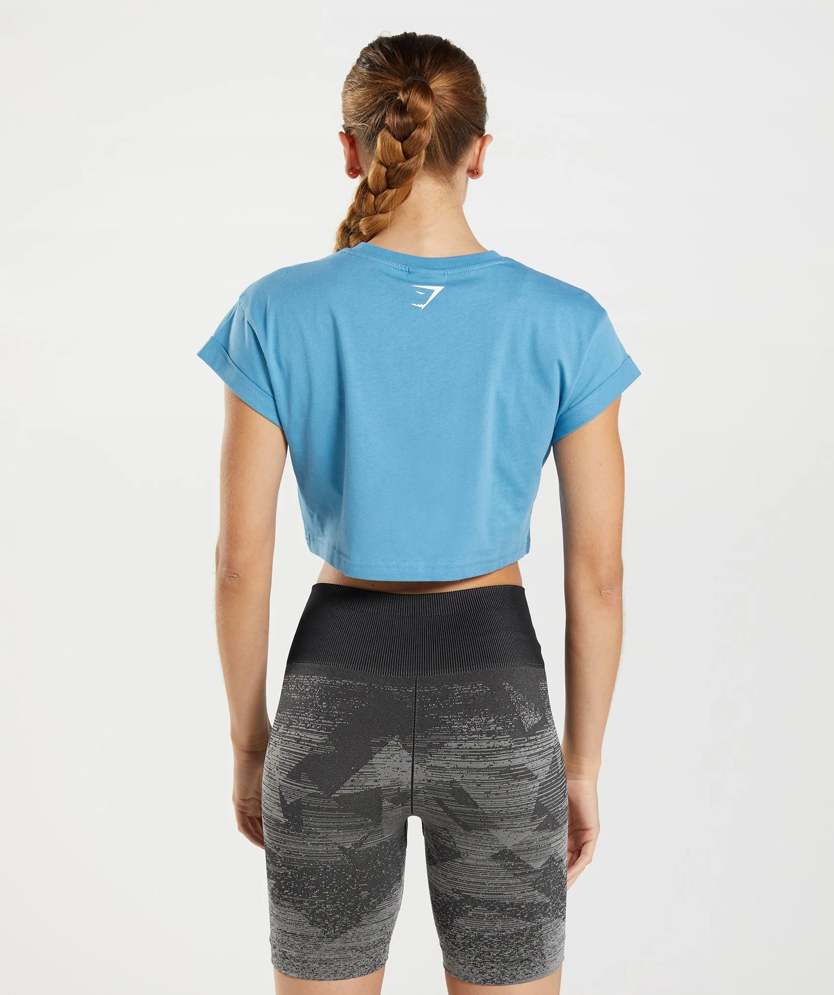 Gymshark Fraction Crop Top - Coastal Blue sold by Gymshark product image thumbnail 2