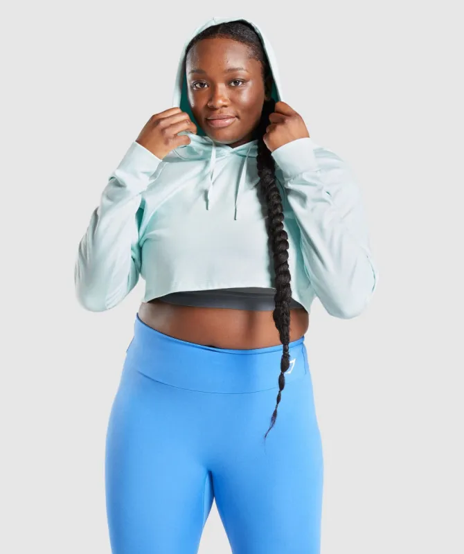Gymshark Training Cropped Hoodie - Light Green sold by Gymshark