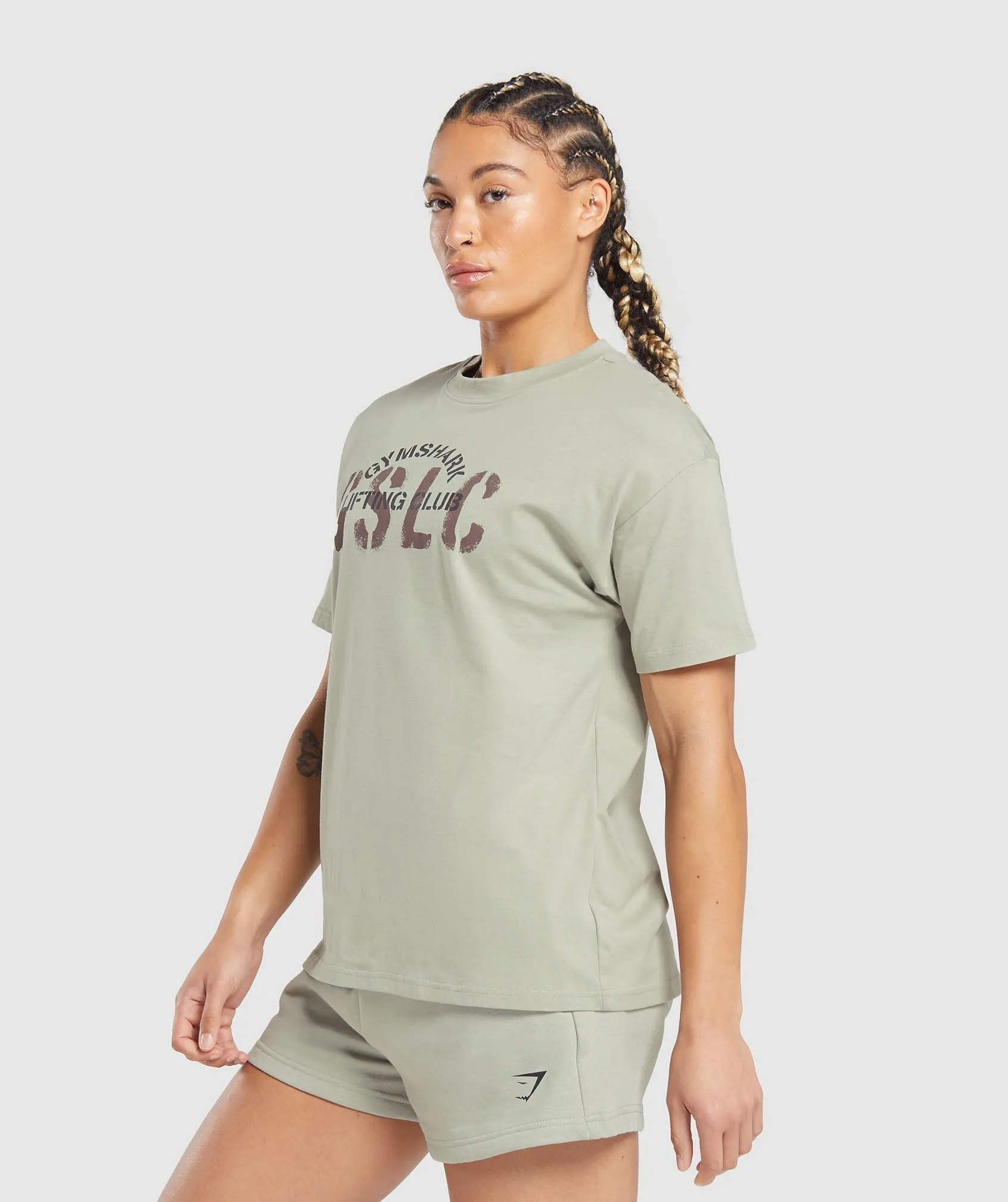 Gymshark Built Oversized T-Shirt - Stone Grey sold by Gymshark product image thumbnail 5