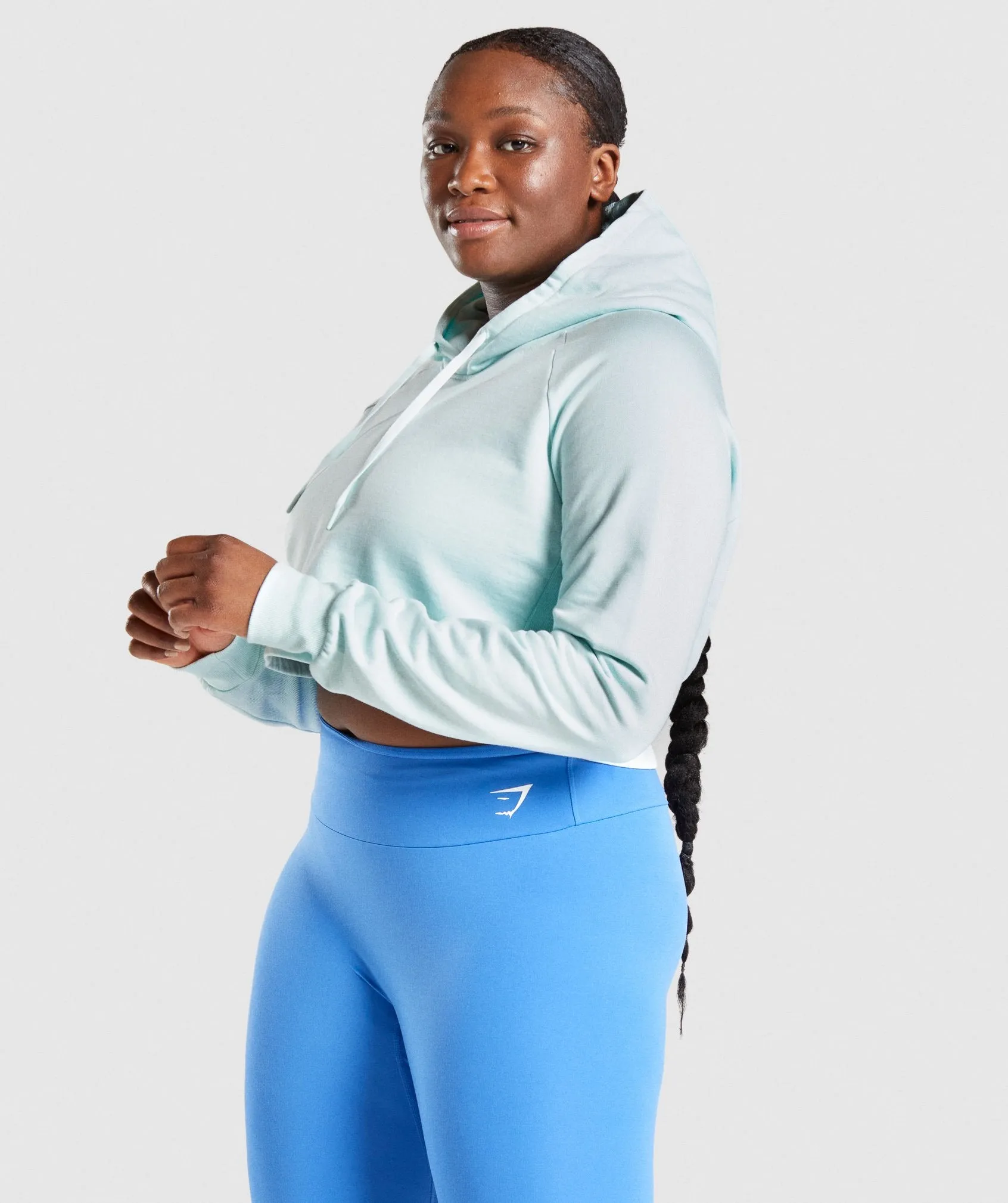 Gymshark Training Cropped Hoodie - Light Green sold by Gymshark product image thumbnail 3