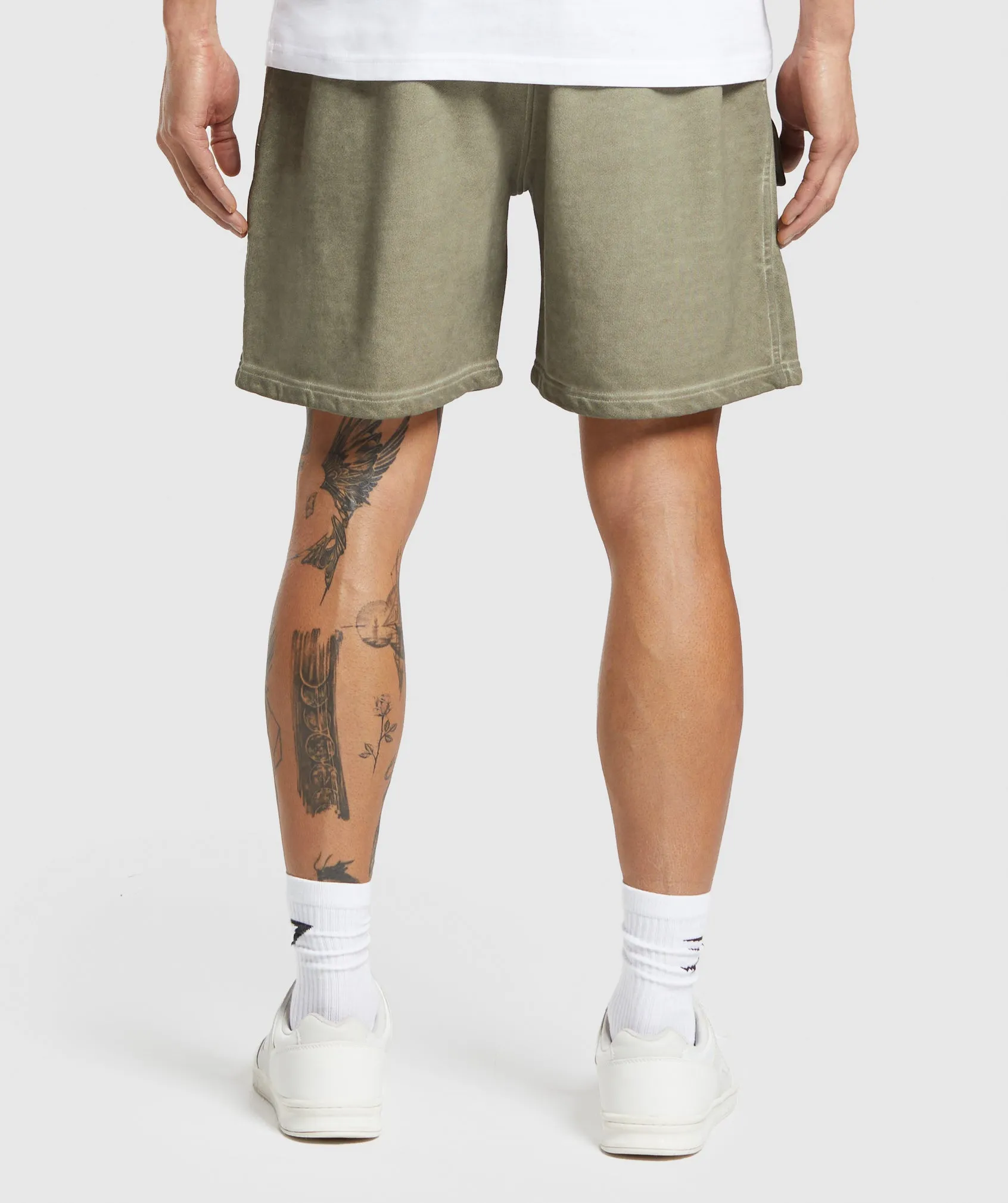 Gymshark Heavyweight Washed Cargo Shorts - Utility Green sold by Gymshark product image thumbnail 2