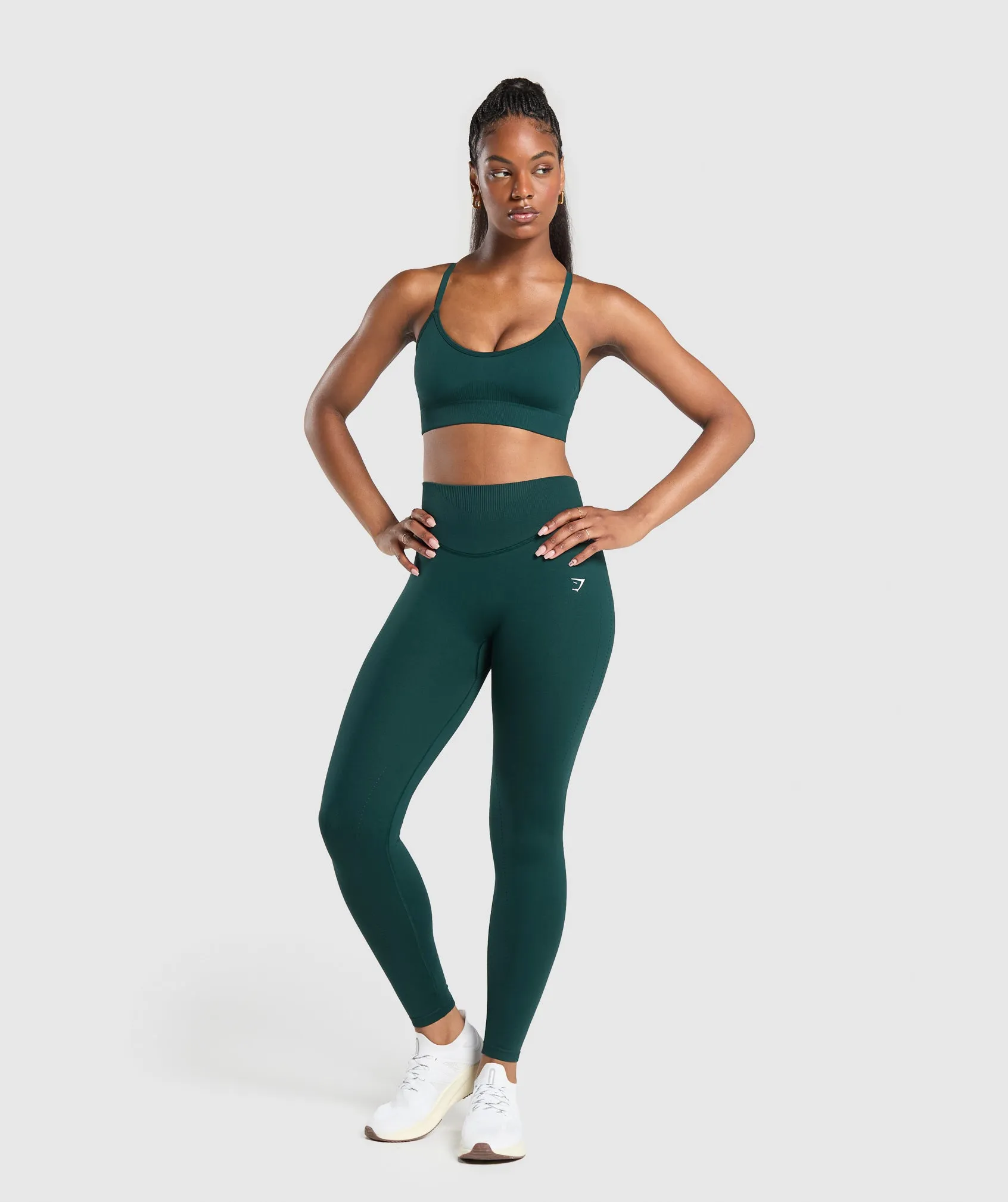 Gymshark Sweat Seamless Sports Bra - Strong Teal sold by Gymshark product image thumbnail 4