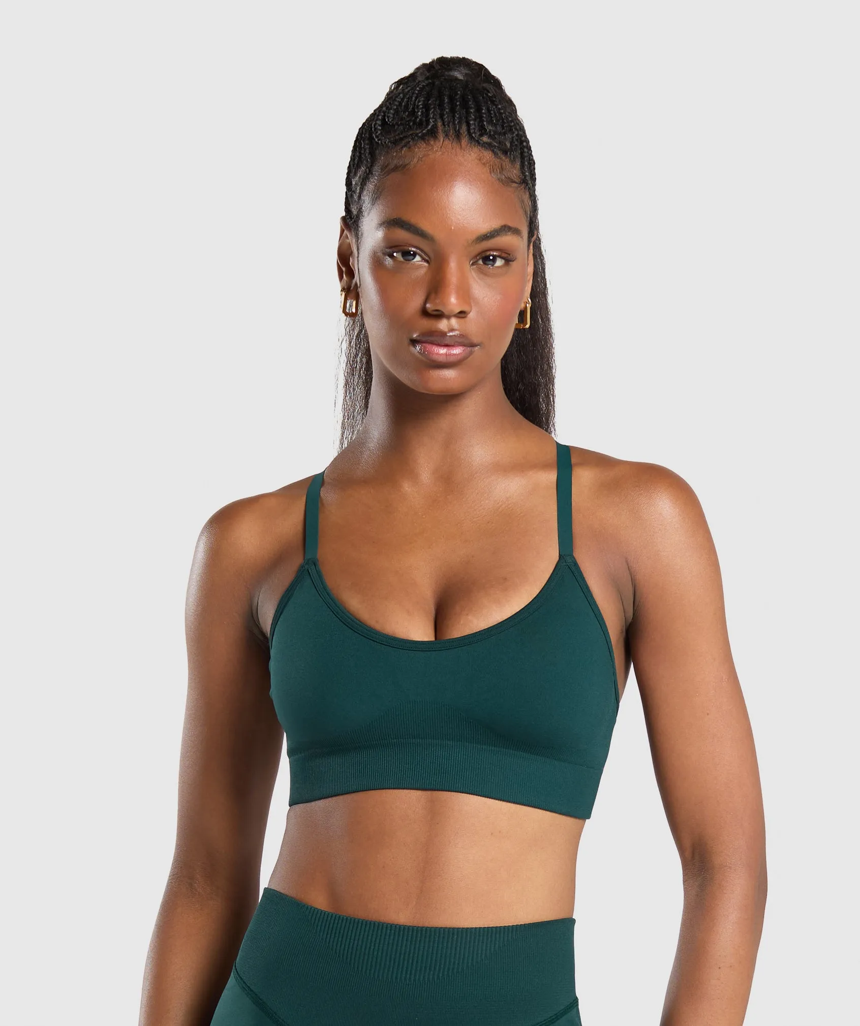 Gymshark Sweat Seamless Sports Bra - Strong Teal sold by Gymshark