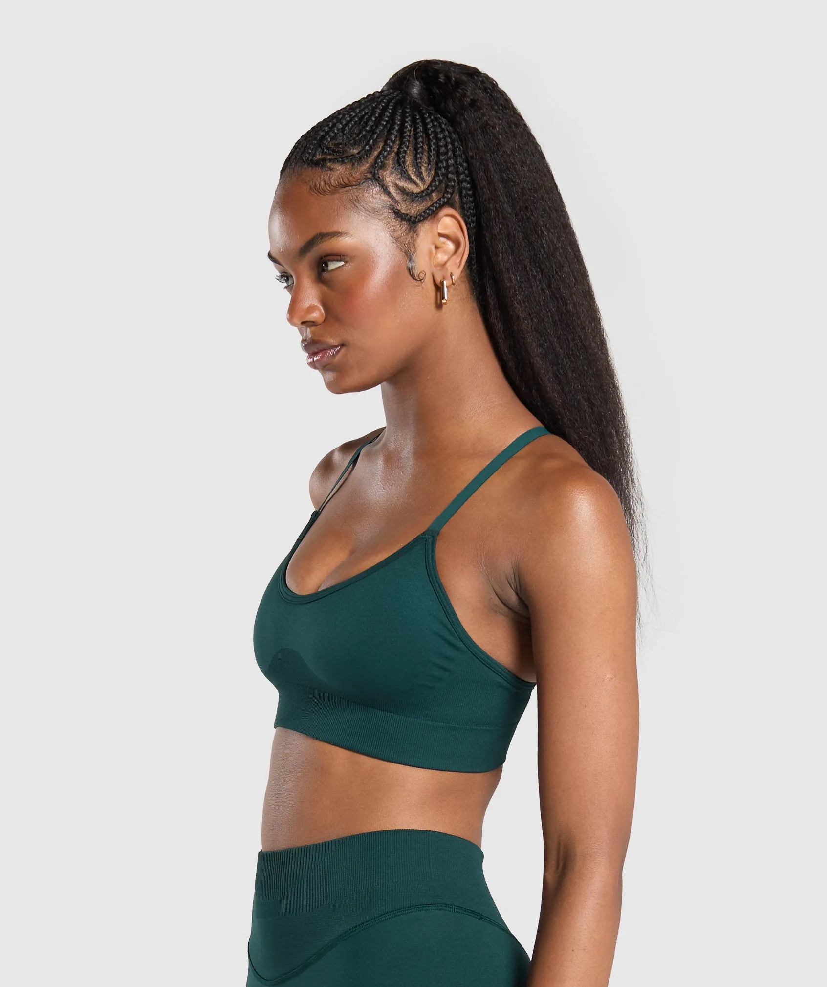 Gymshark Sweat Seamless Sports Bra - Strong Teal sold by Gymshark product image thumbnail 3