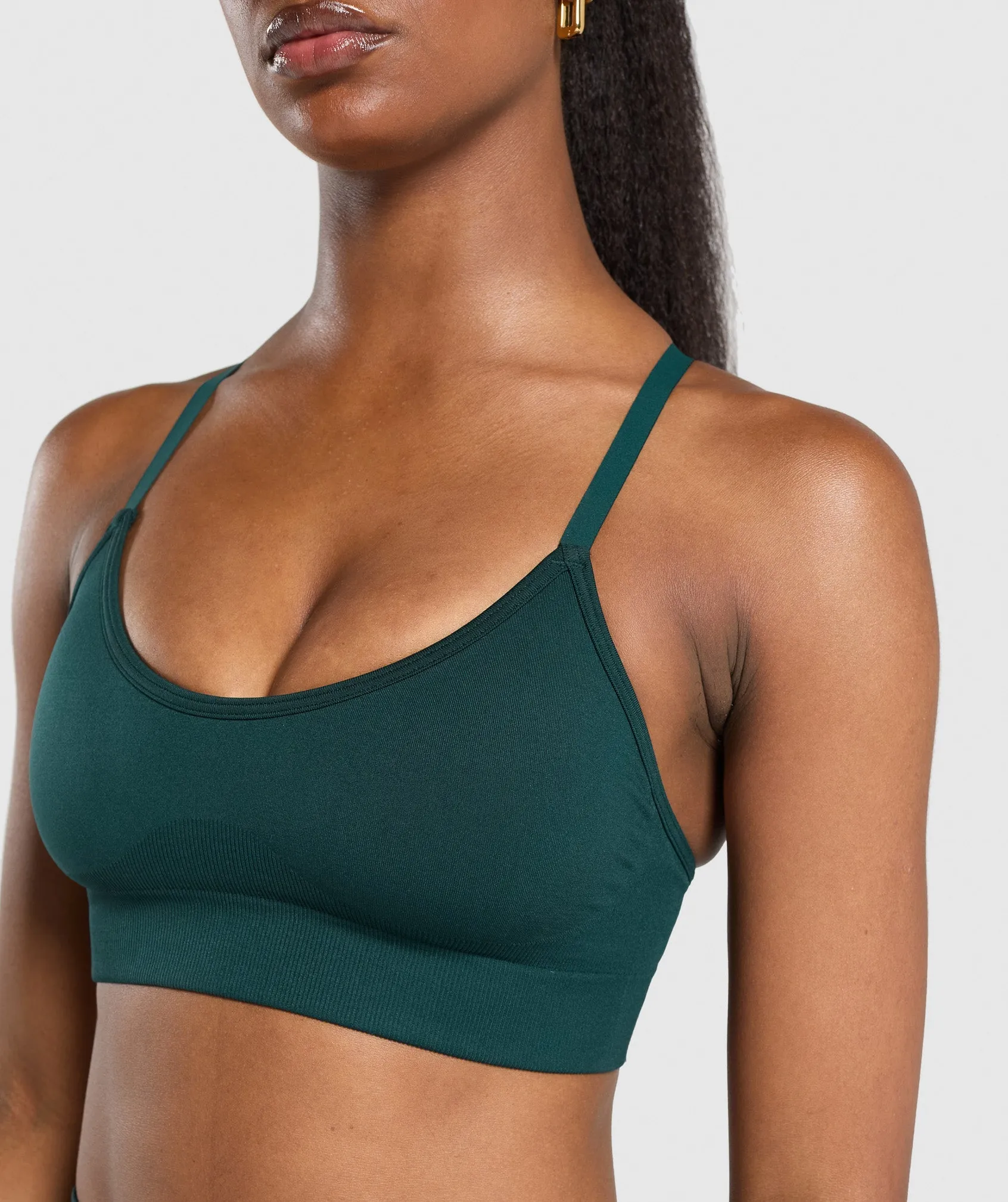 Gymshark Sweat Seamless Sports Bra - Strong Teal sold by Gymshark product image thumbnail 5