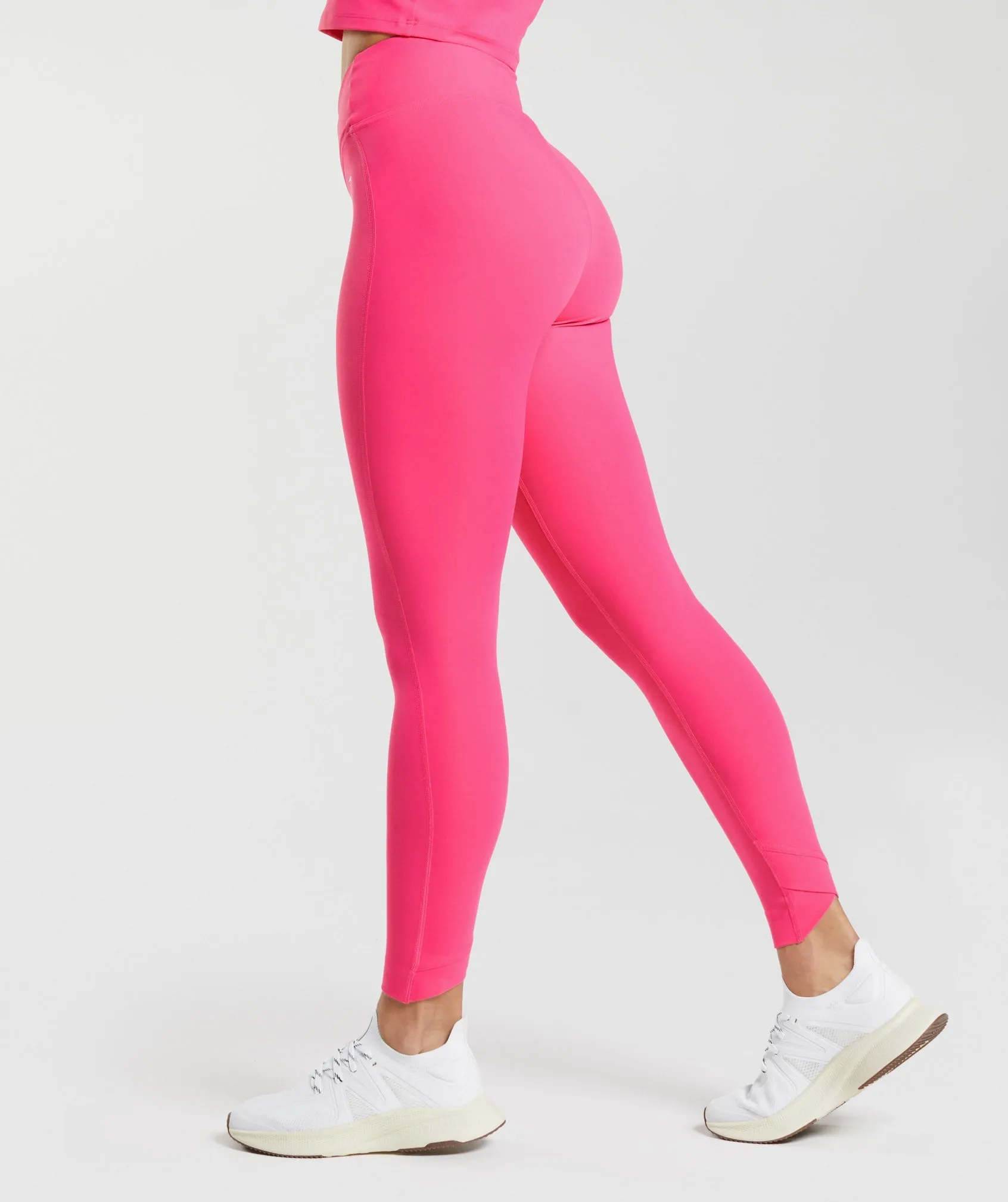 Gymshark Crossover Leggings - Bright Fuchsia sold by Gymshark product image thumbnail 3