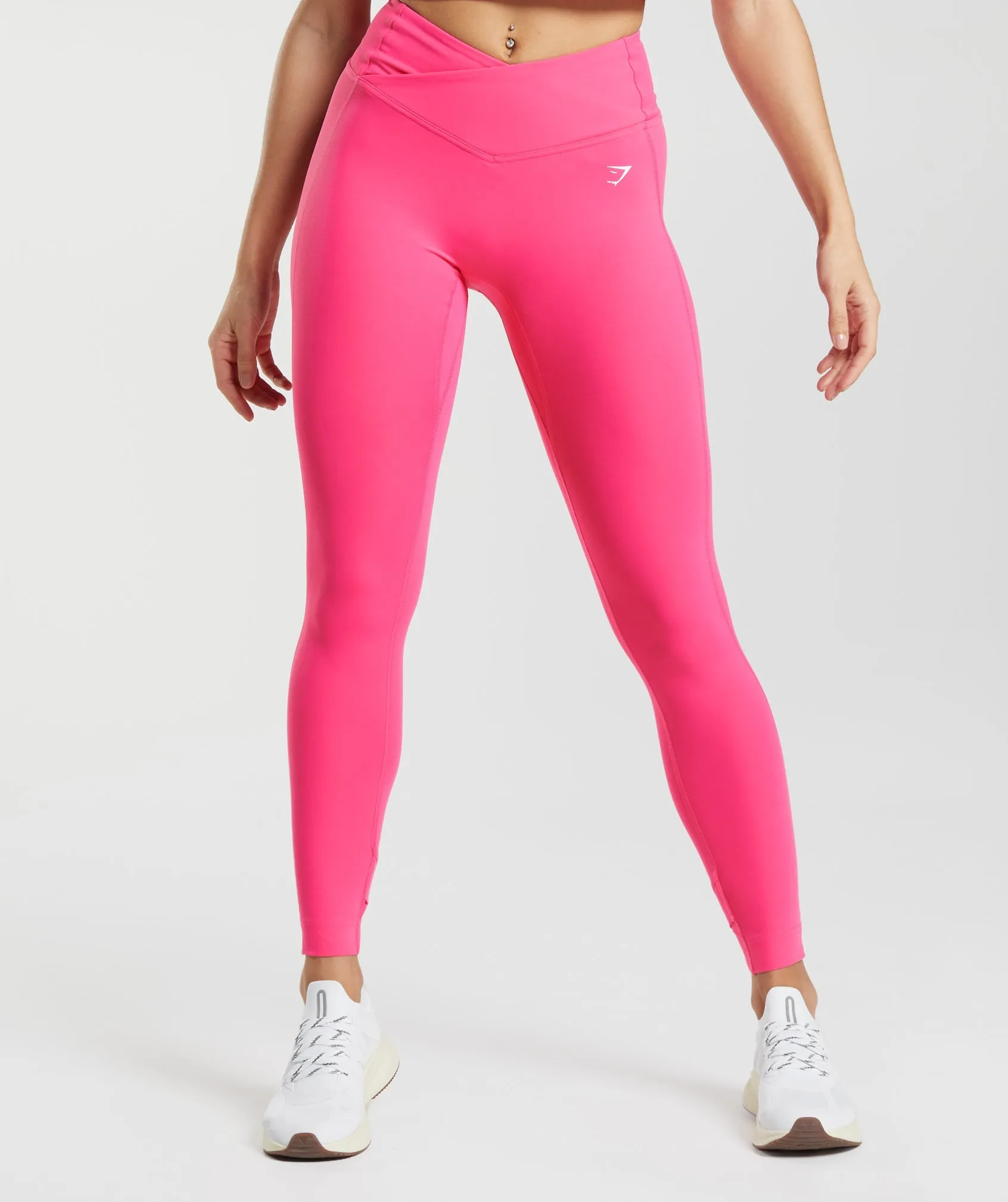 Gymshark Crossover Leggings - Bright Fuchsia sold by Gymshark