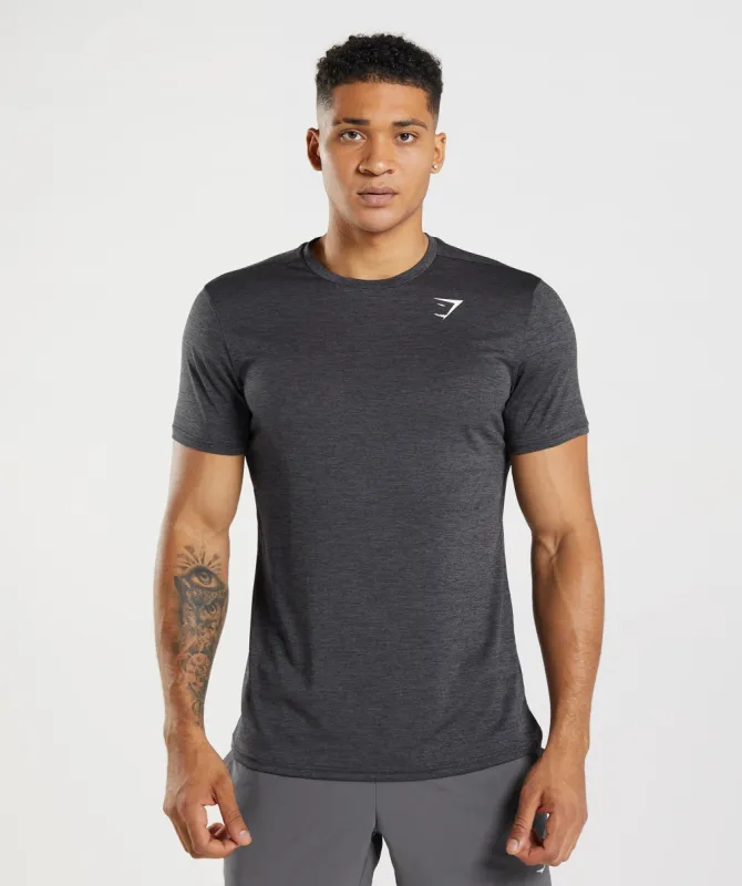 Gymshark Arrival Marl T-Shirt - Black/Onyx Grey Marl sold by Gymshark