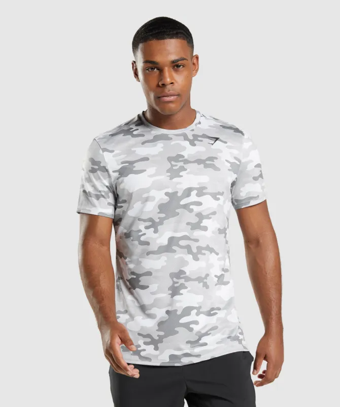 Gymshark Arrival T-Shirt - Light Grey Camo sold by Gymshark