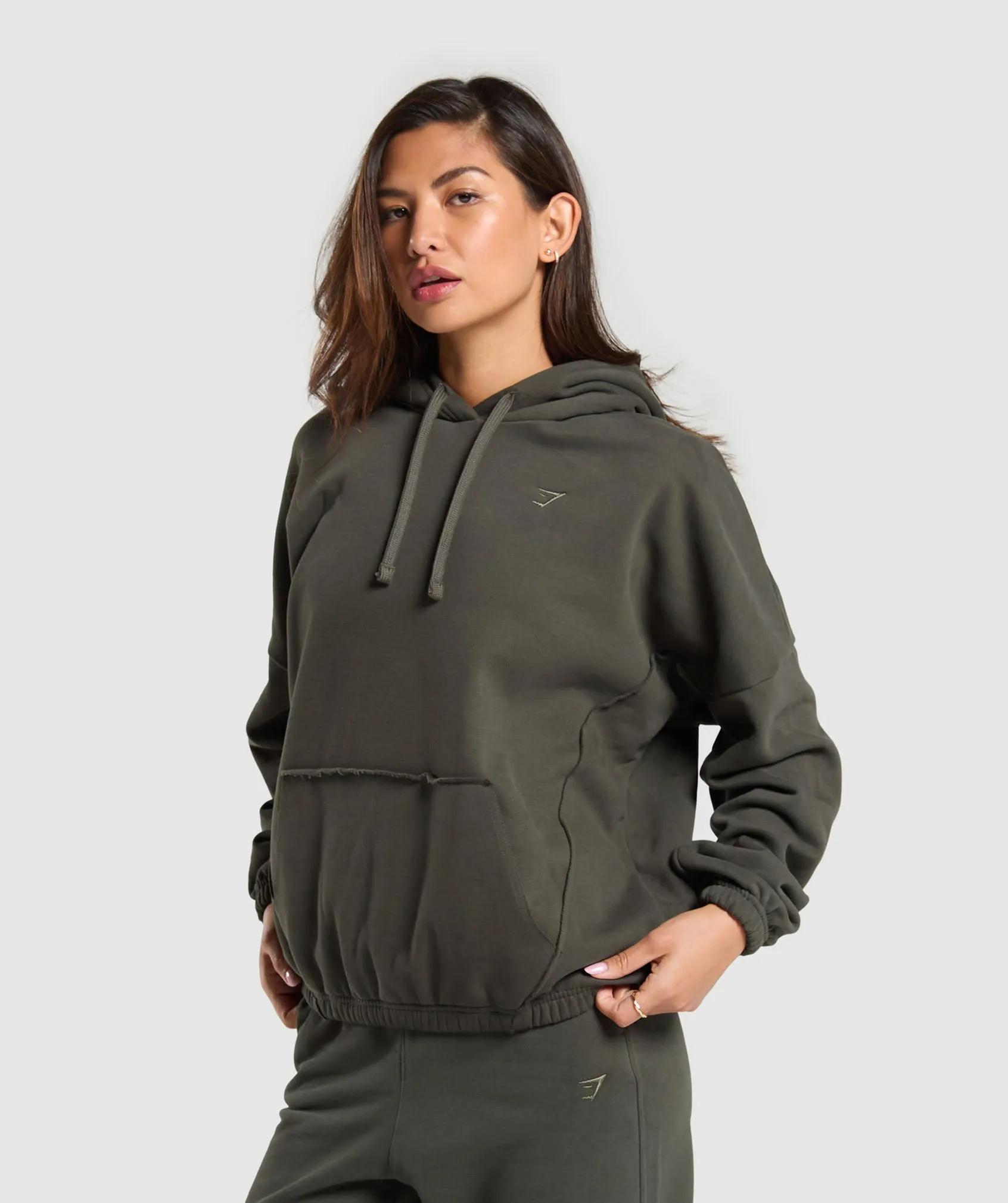 Gymshark Fleece Oversized Hoodie - Strength Green sold by Gymshark product image thumbnail 3