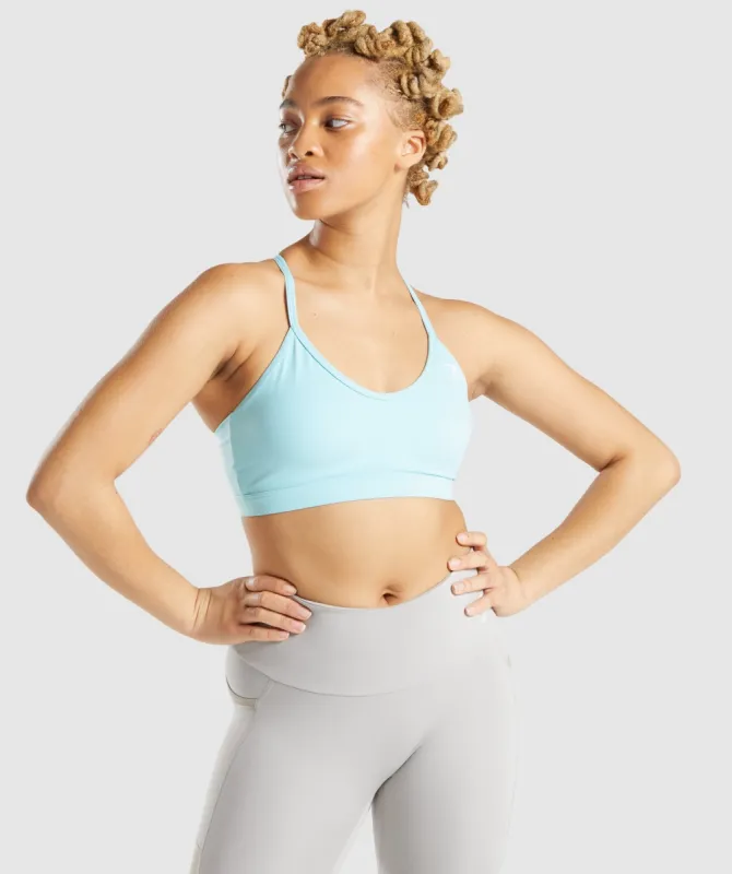 Gymshark V Neck Sports Bra - Turquoise sold by Gymshark
