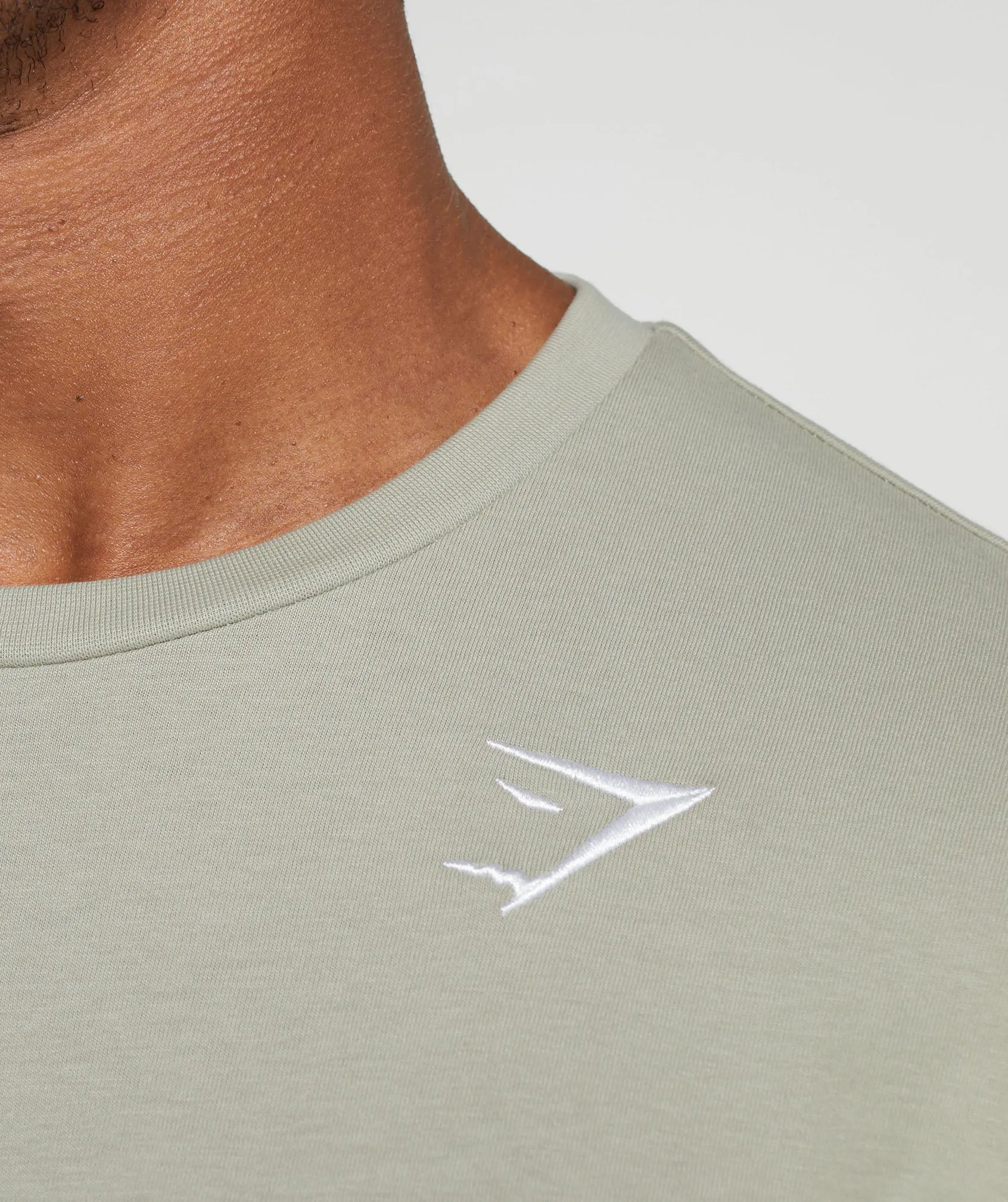 Gymshark Crest Long Sleeve T-Shirt - Stone Grey sold by Gymshark product image thumbnail 5