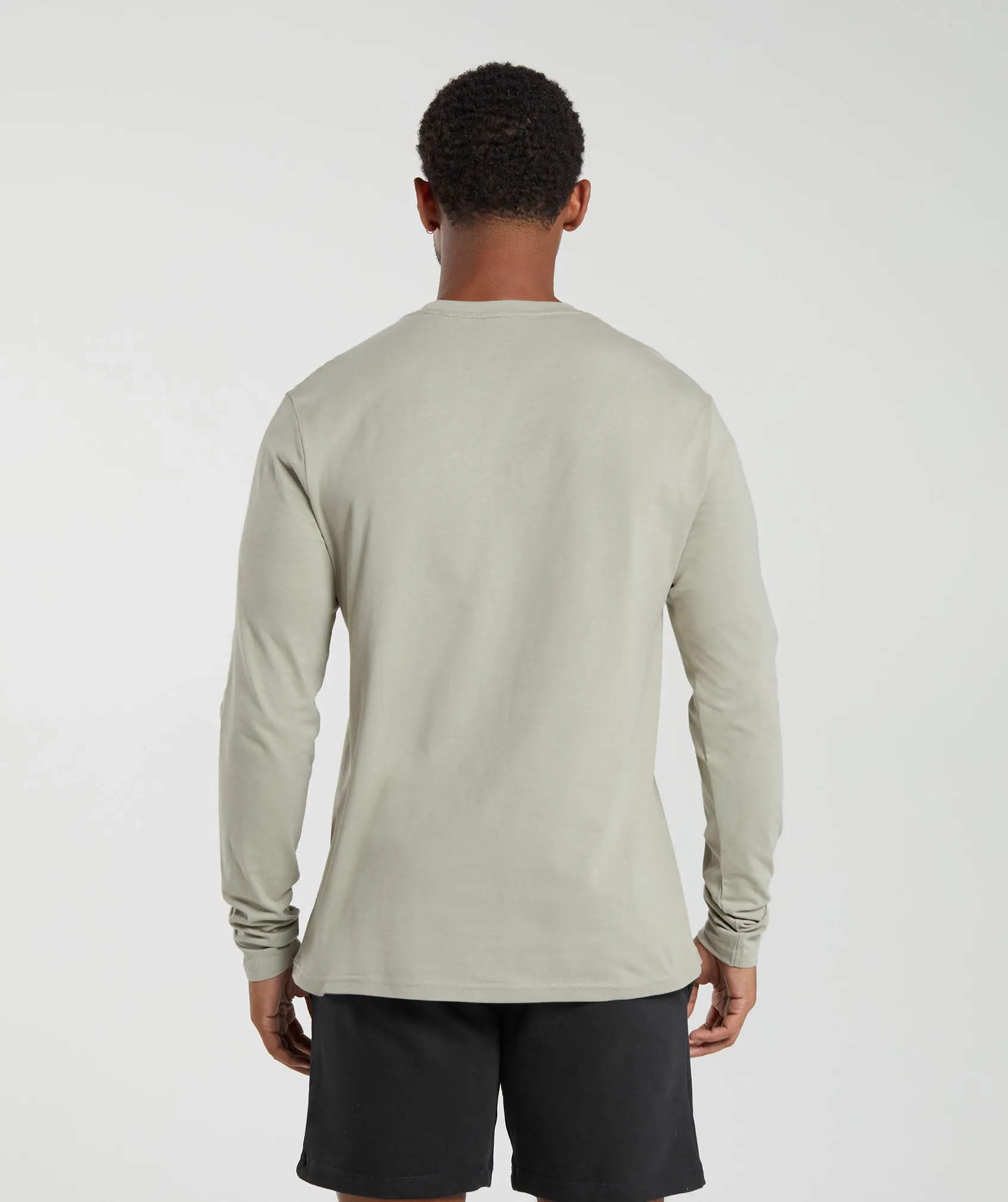 Gymshark Crest Long Sleeve T-Shirt - Stone Grey sold by Gymshark product image thumbnail 2