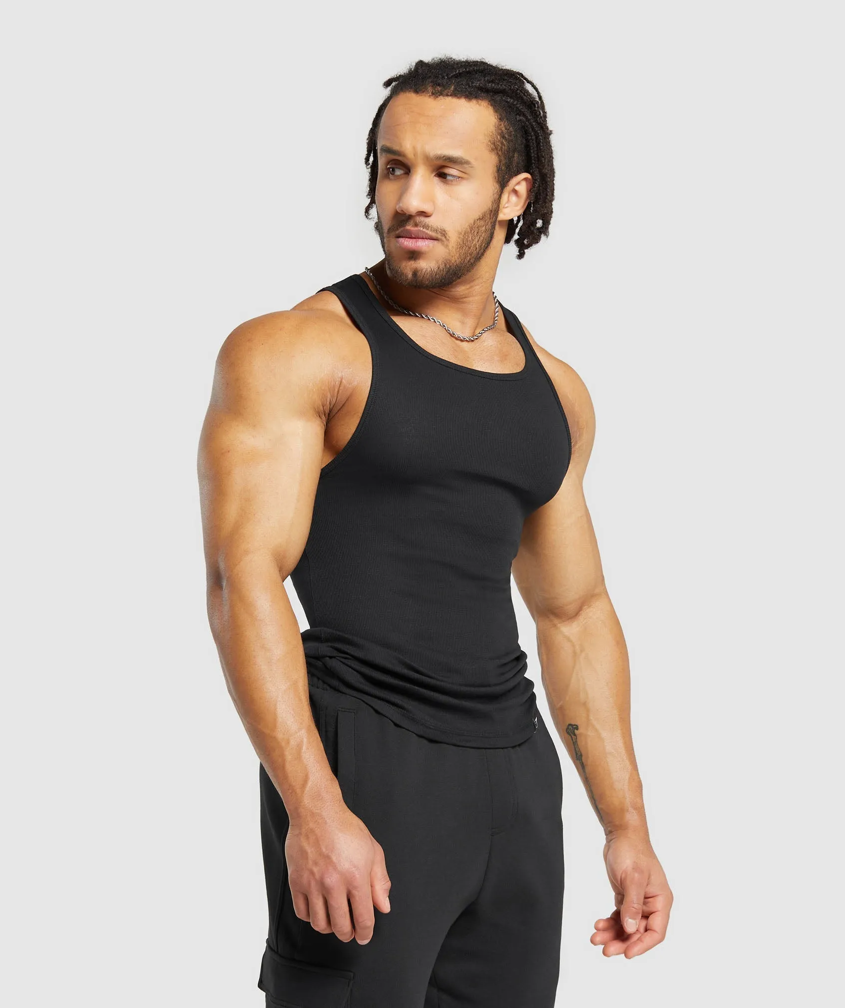 Gymshark Ribbed Tank 3 Pack - Black sold by Gymshark product image thumbnail 4