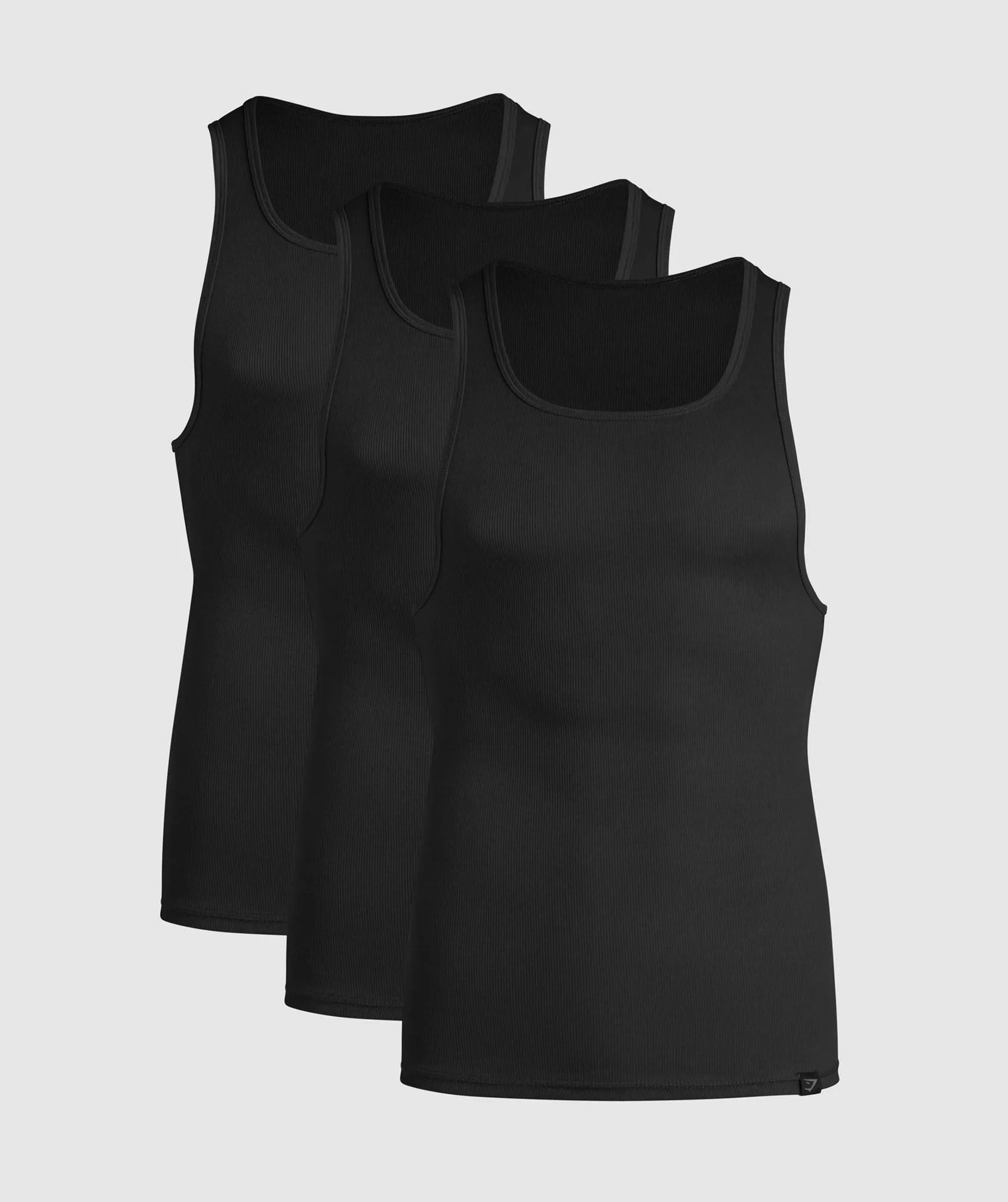 Gymshark Ribbed Tank 3 Pack - Black sold by Gymshark