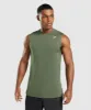 Gymshark Arrival Sleeveless T-Shirt - Core Olive sold by Gymshark