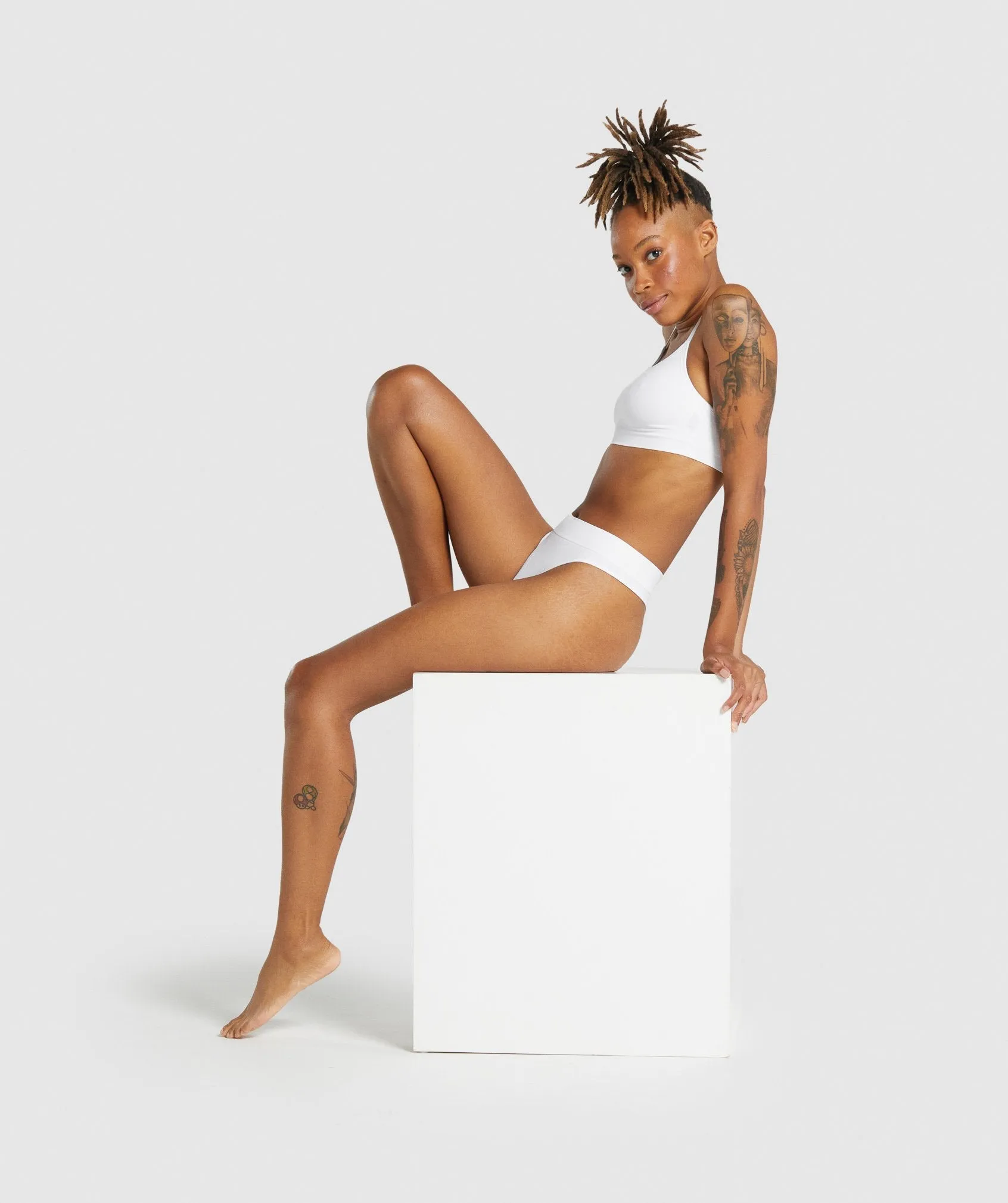 Gymshark Seamless Scoop Neck Bralette - White sold by Gymshark product image thumbnail 4