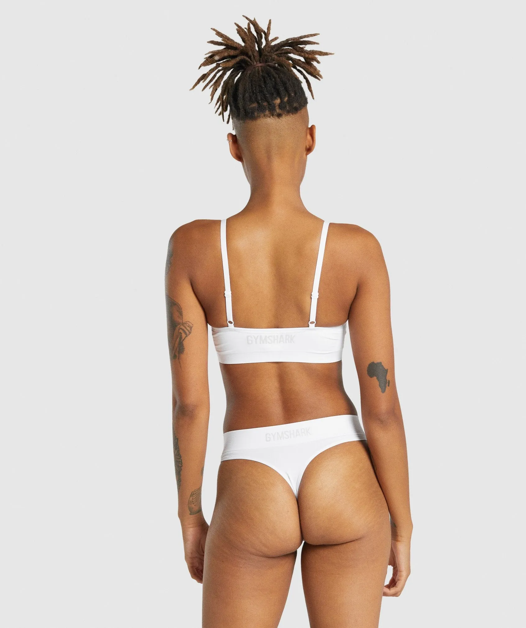 Gymshark Seamless Scoop Neck Bralette - White sold by Gymshark product image thumbnail 2