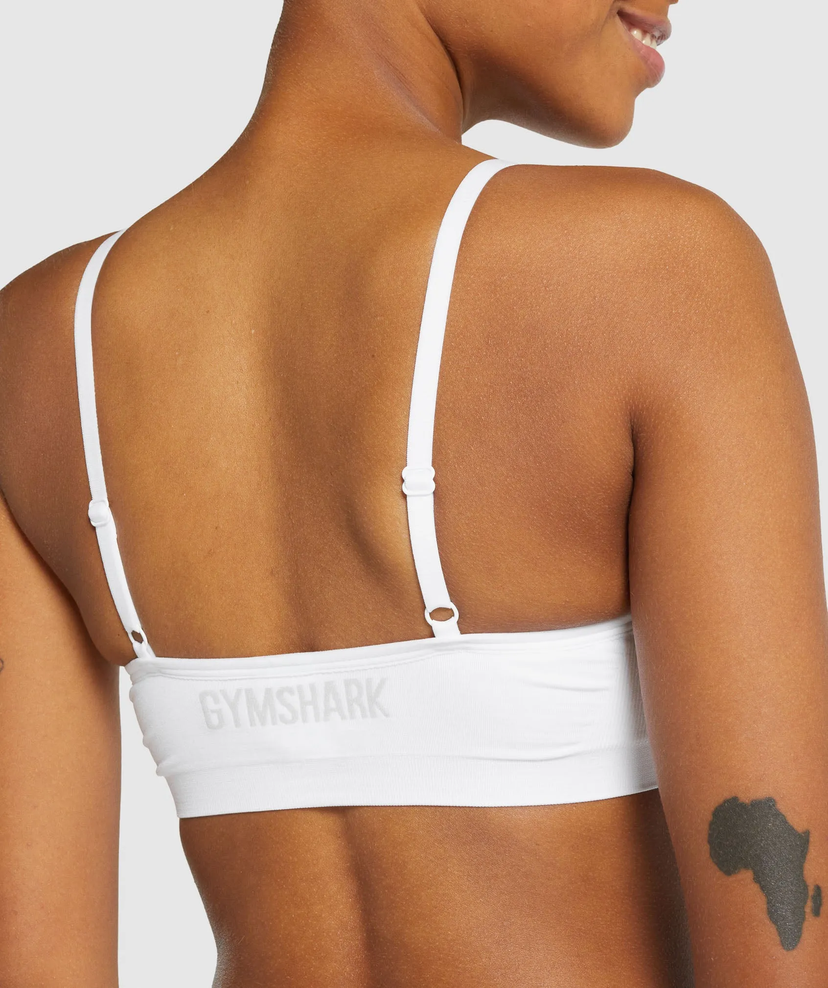 Gymshark Seamless Scoop Neck Bralette - White sold by Gymshark product image thumbnail 5