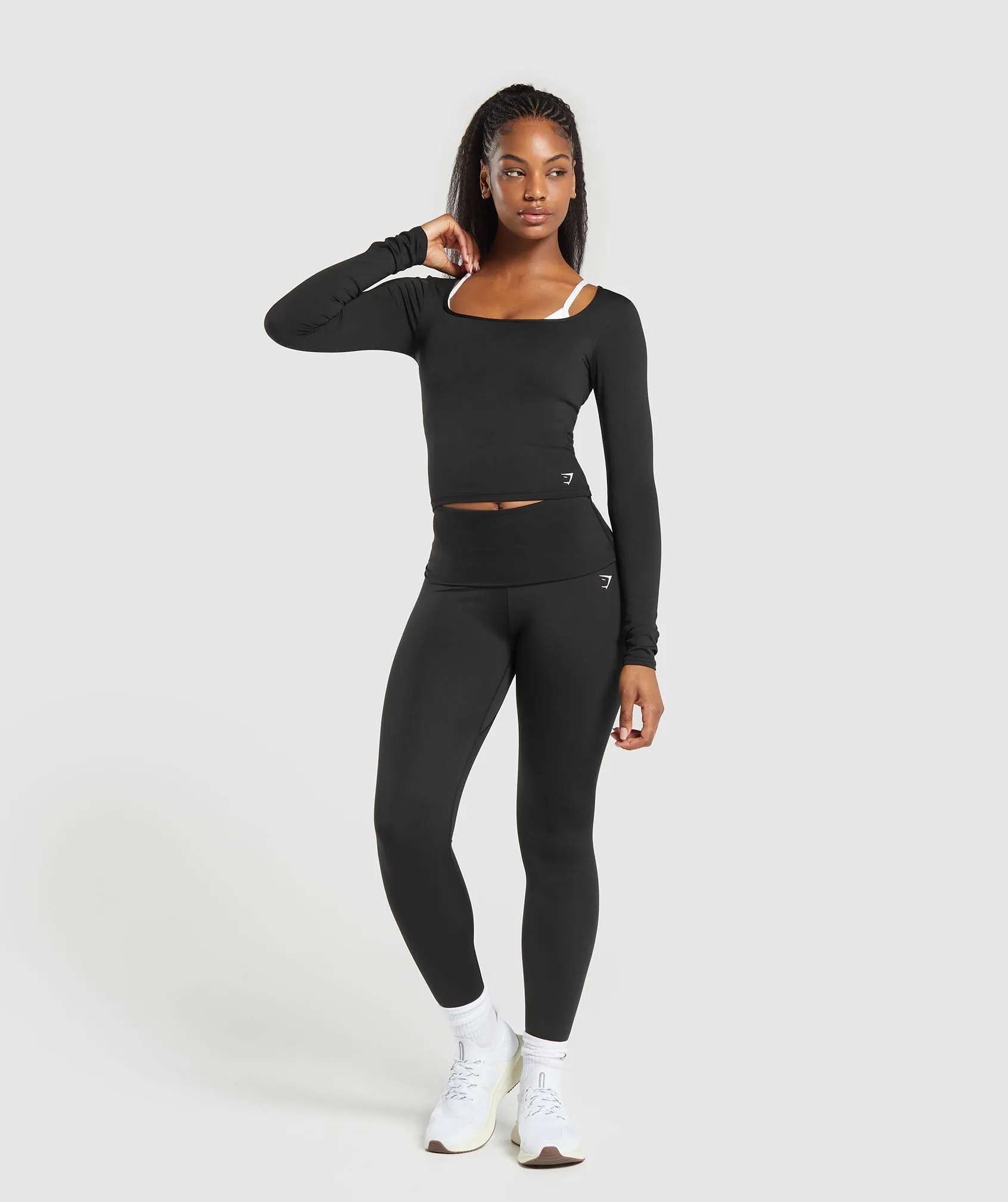 Gymshark Everyday Long Sleeve Midi Top - Black sold by Gymshark product image thumbnail 4