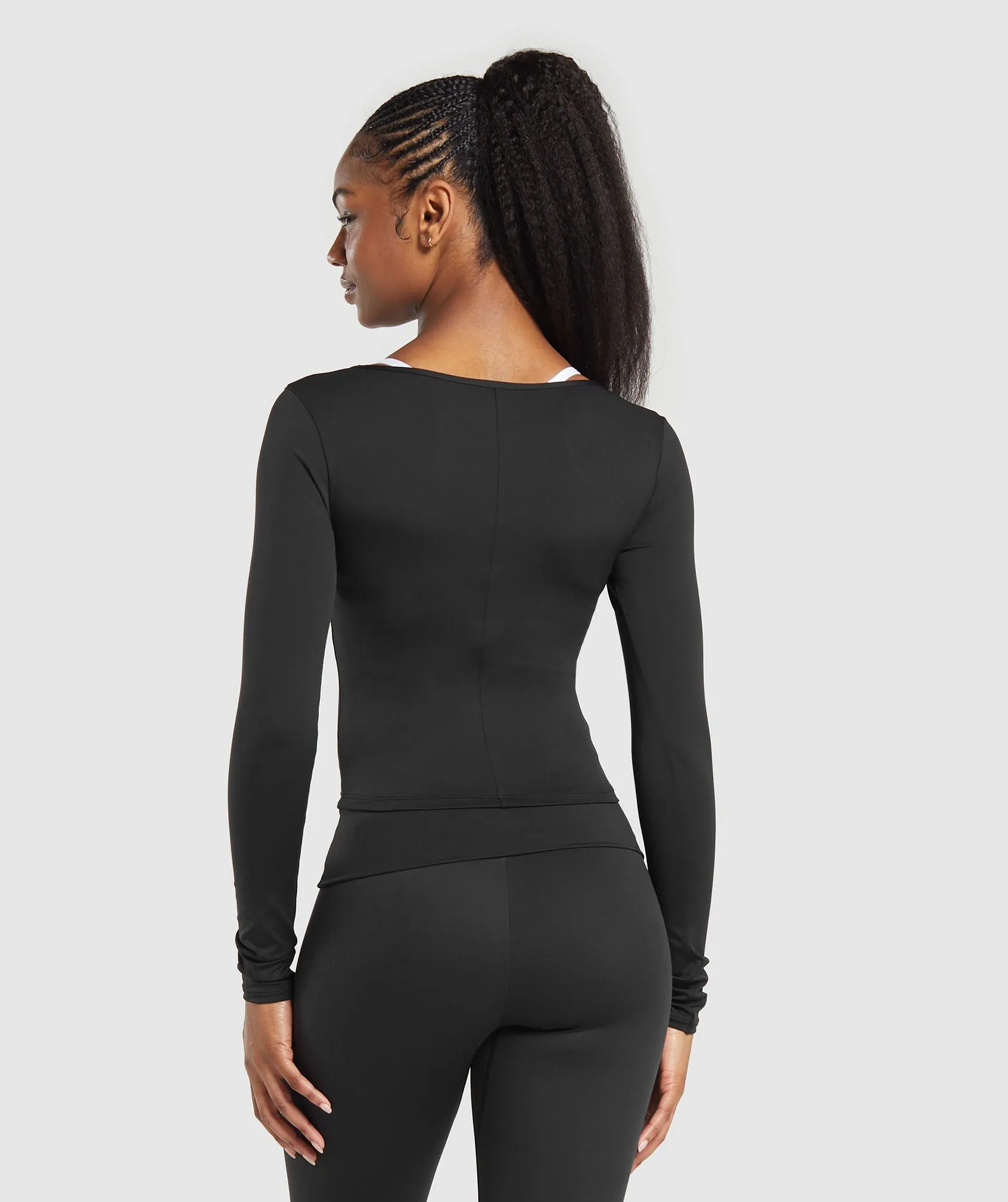 Gymshark Everyday Long Sleeve Midi Top - Black sold by Gymshark product image thumbnail 2