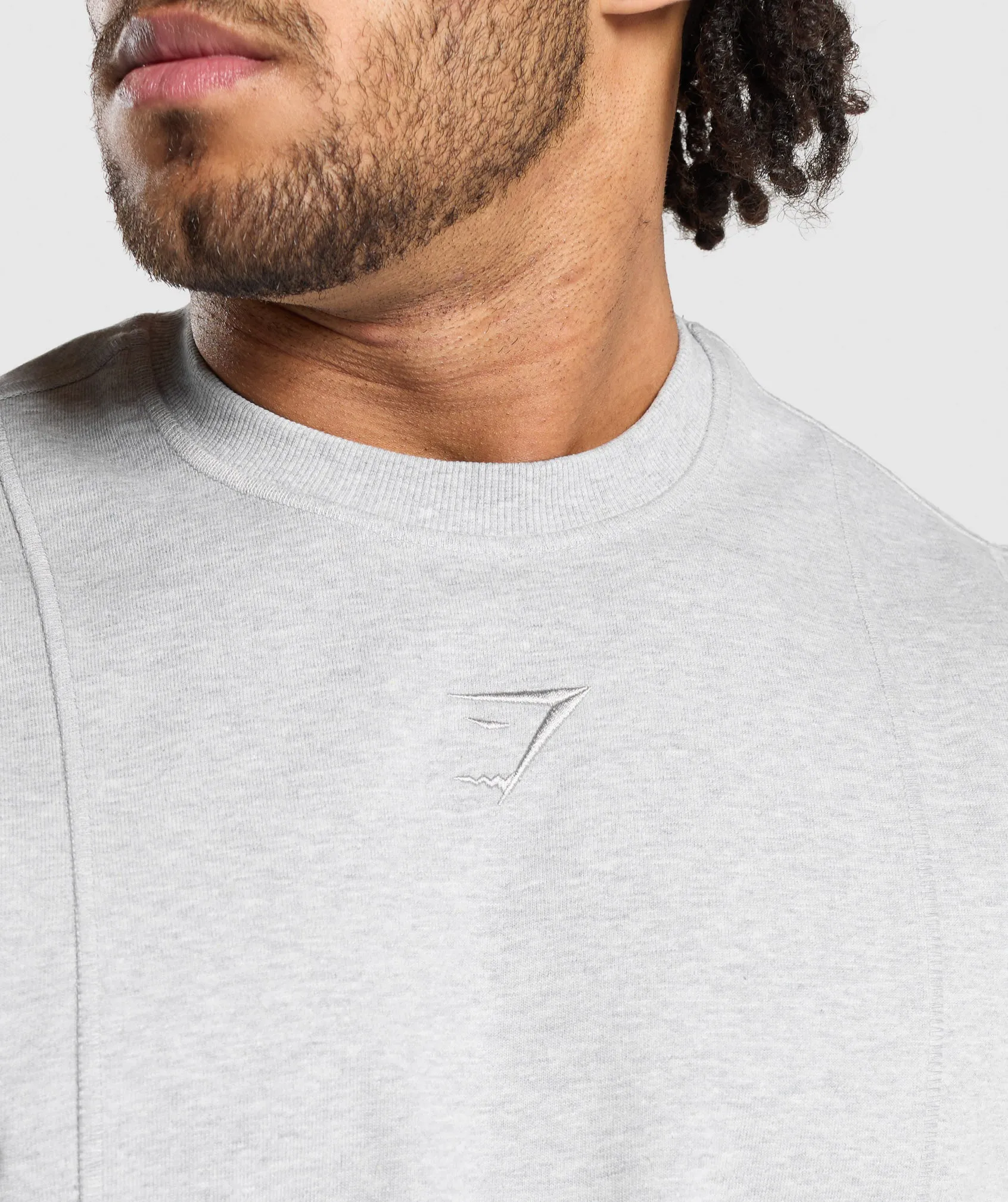 Gymshark Premium Lifting Boxy Cut Off Tank - Light Grey Marl sold by Gymshark product image thumbnail 3