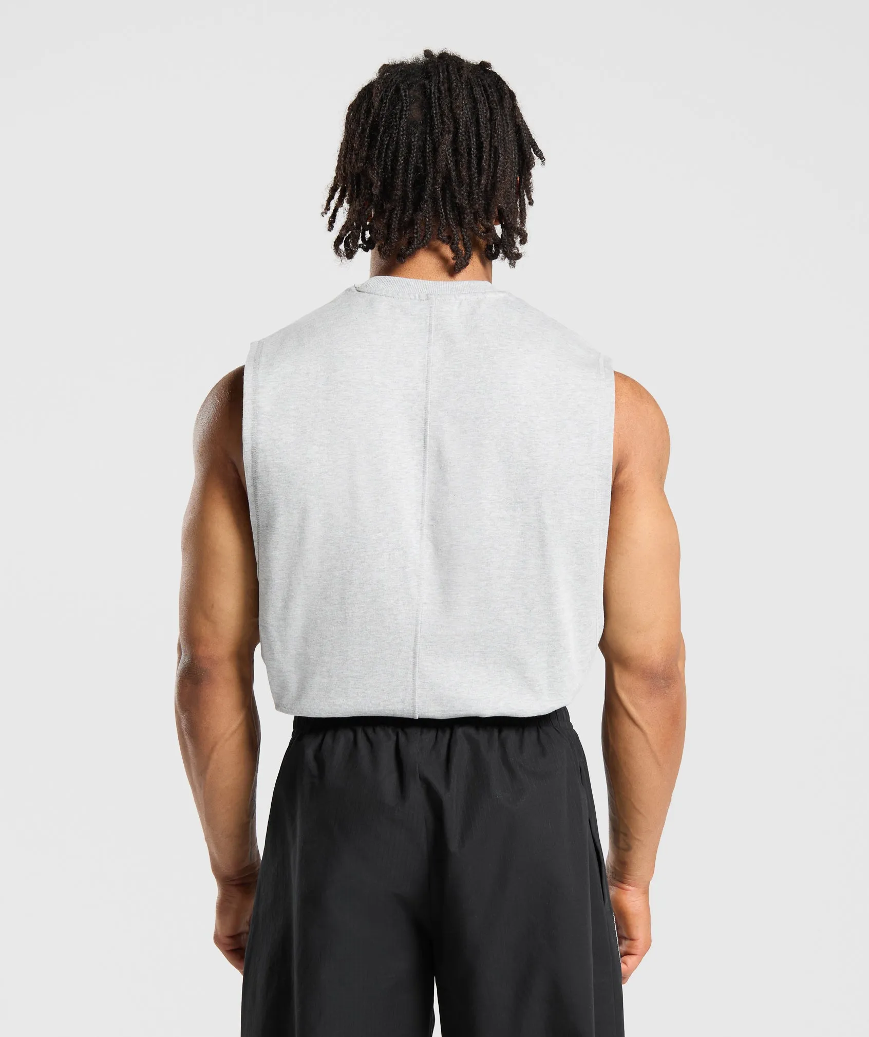 Gymshark Premium Lifting Boxy Cut Off Tank - Light Grey Marl sold by Gymshark product image thumbnail 2