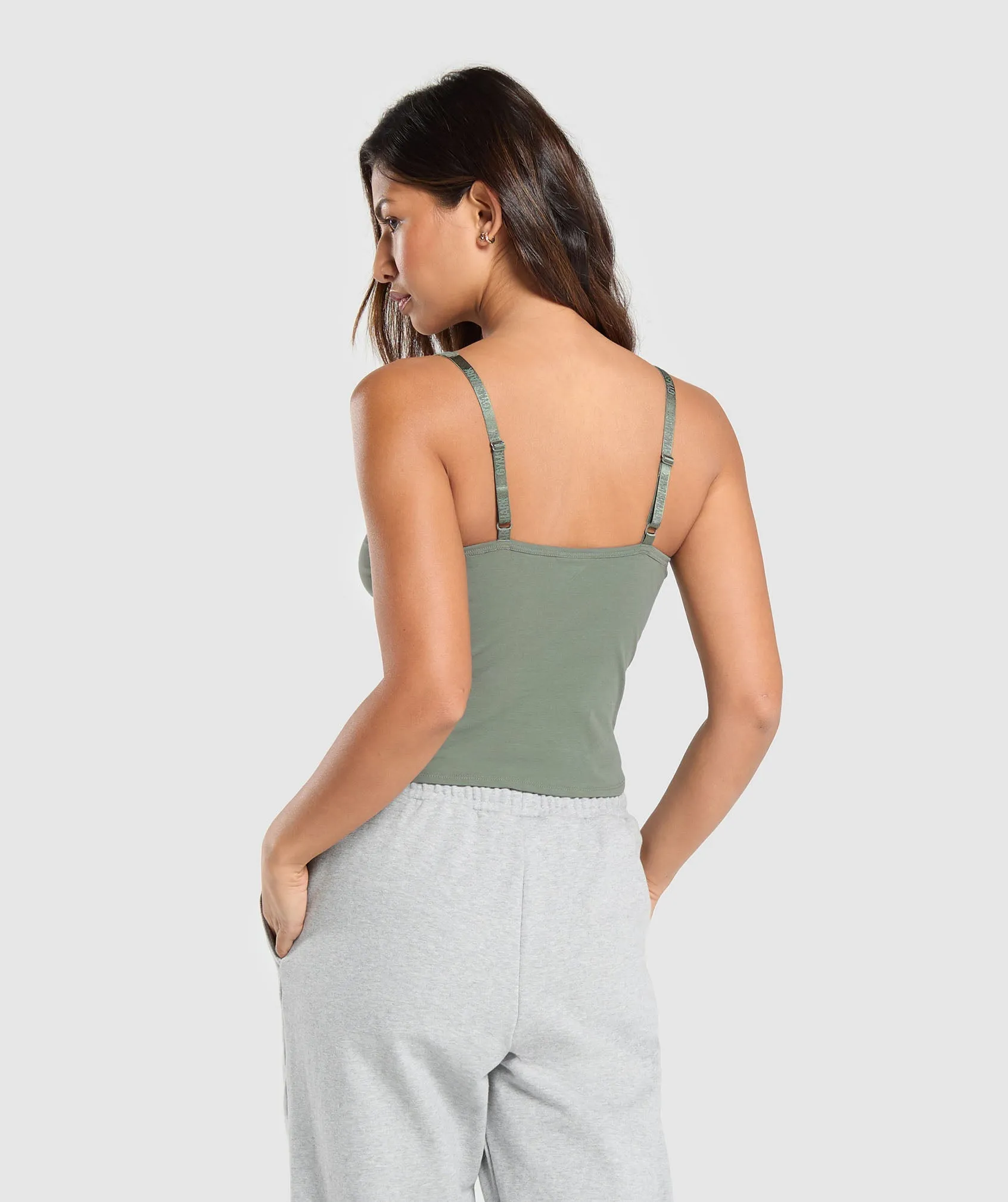Gymshark Cotton Cami Tank - Unit Green sold by Gymshark product image thumbnail 2