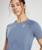 Gymshark Vital Seamless 2.0 Light T-Shirt - Evening Blue Marl sold by Gymshark